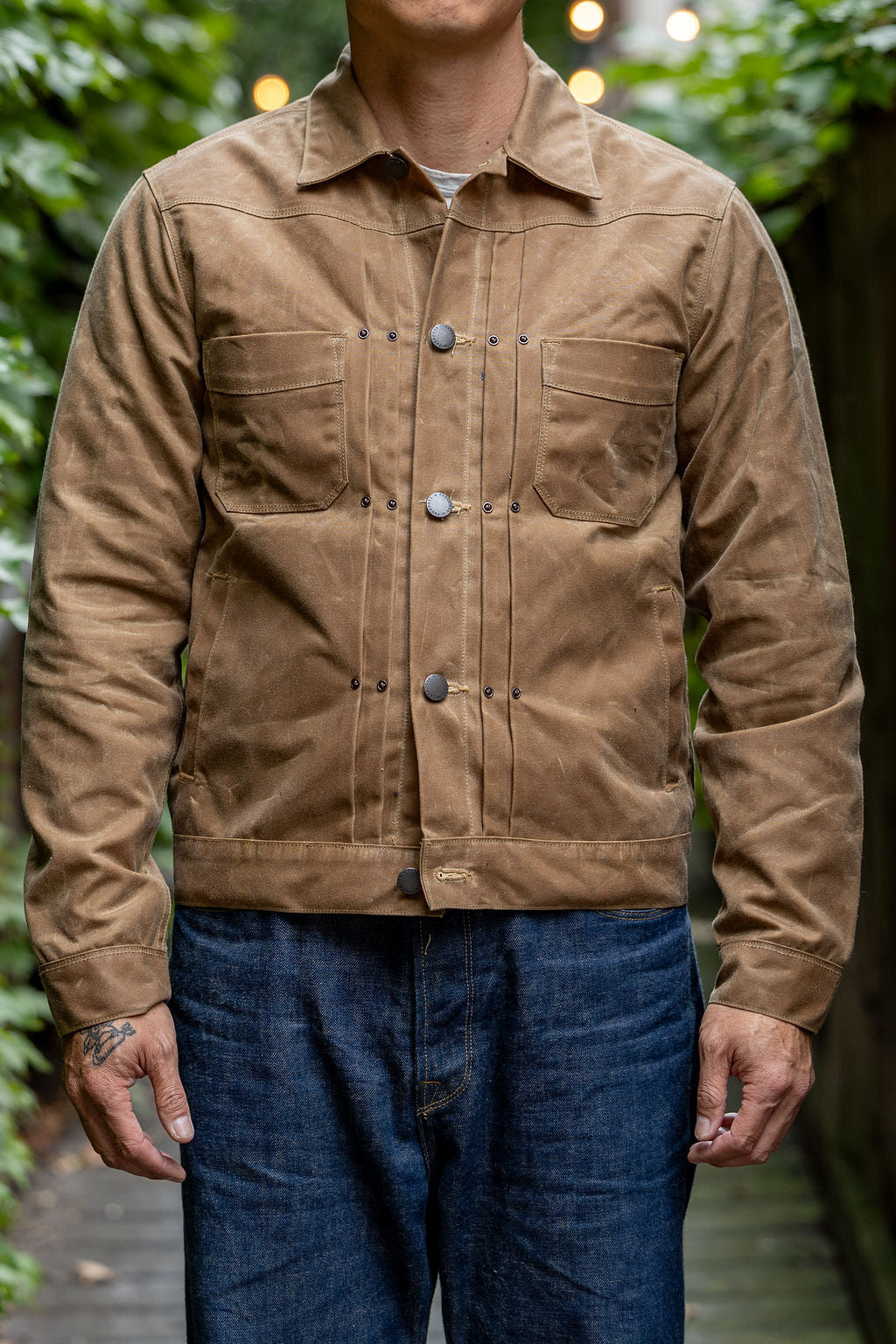 Freenote Cloth Riders Jacket Waxed Canvas- Rust