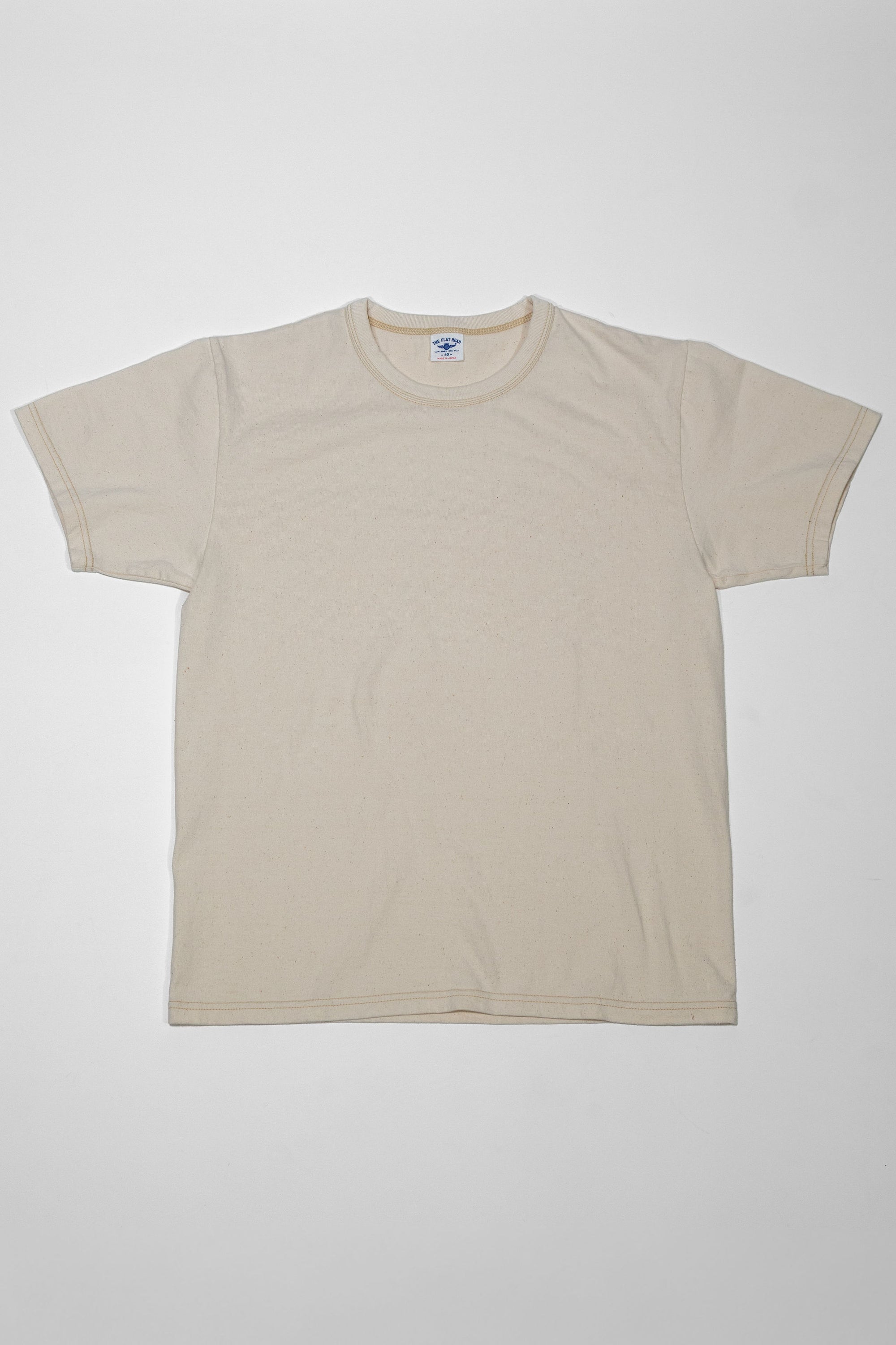 The Flat Head THC Plain T-Shirt - Natural