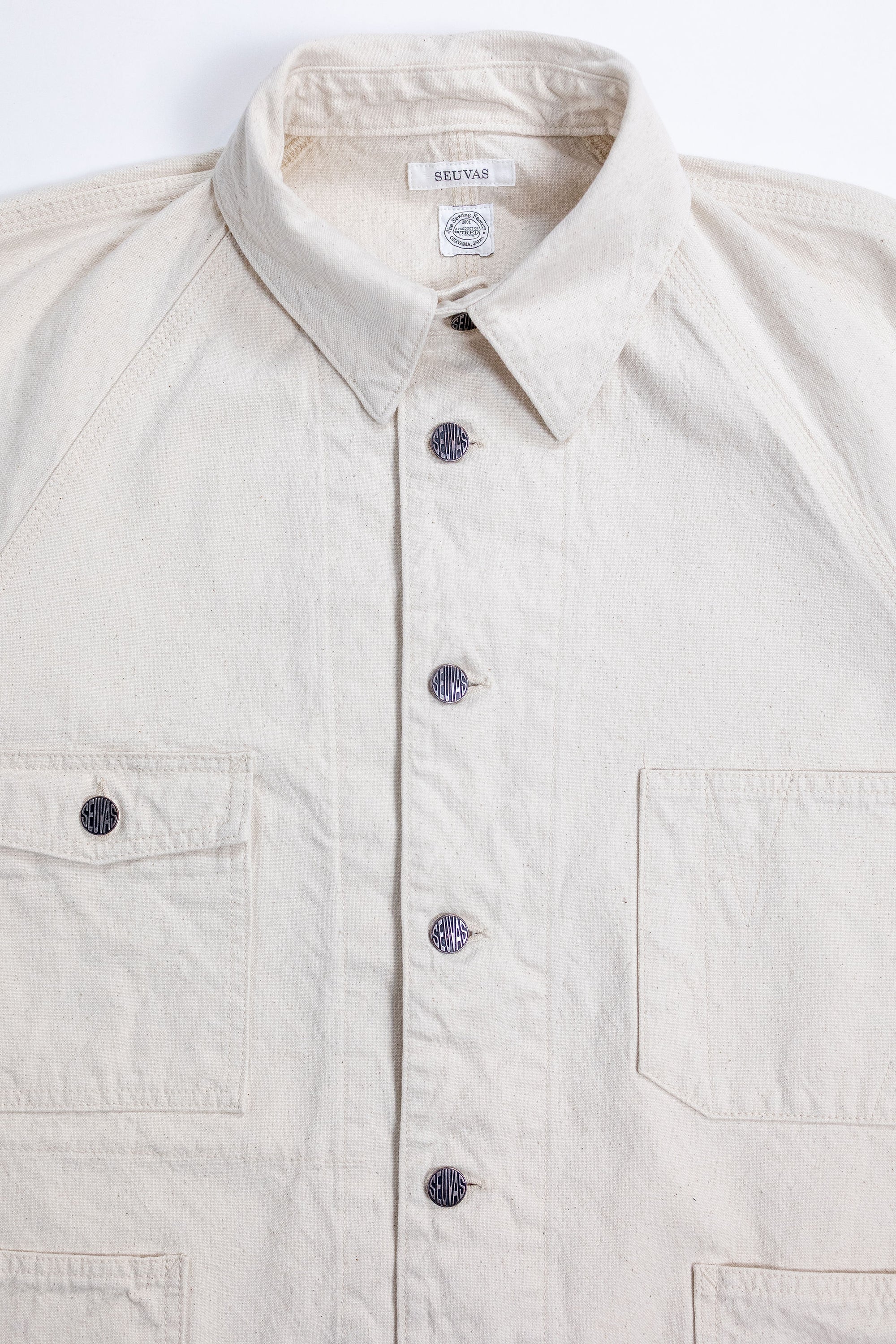 Seuvas 10oz Canvas Raglan Coverall - Natural