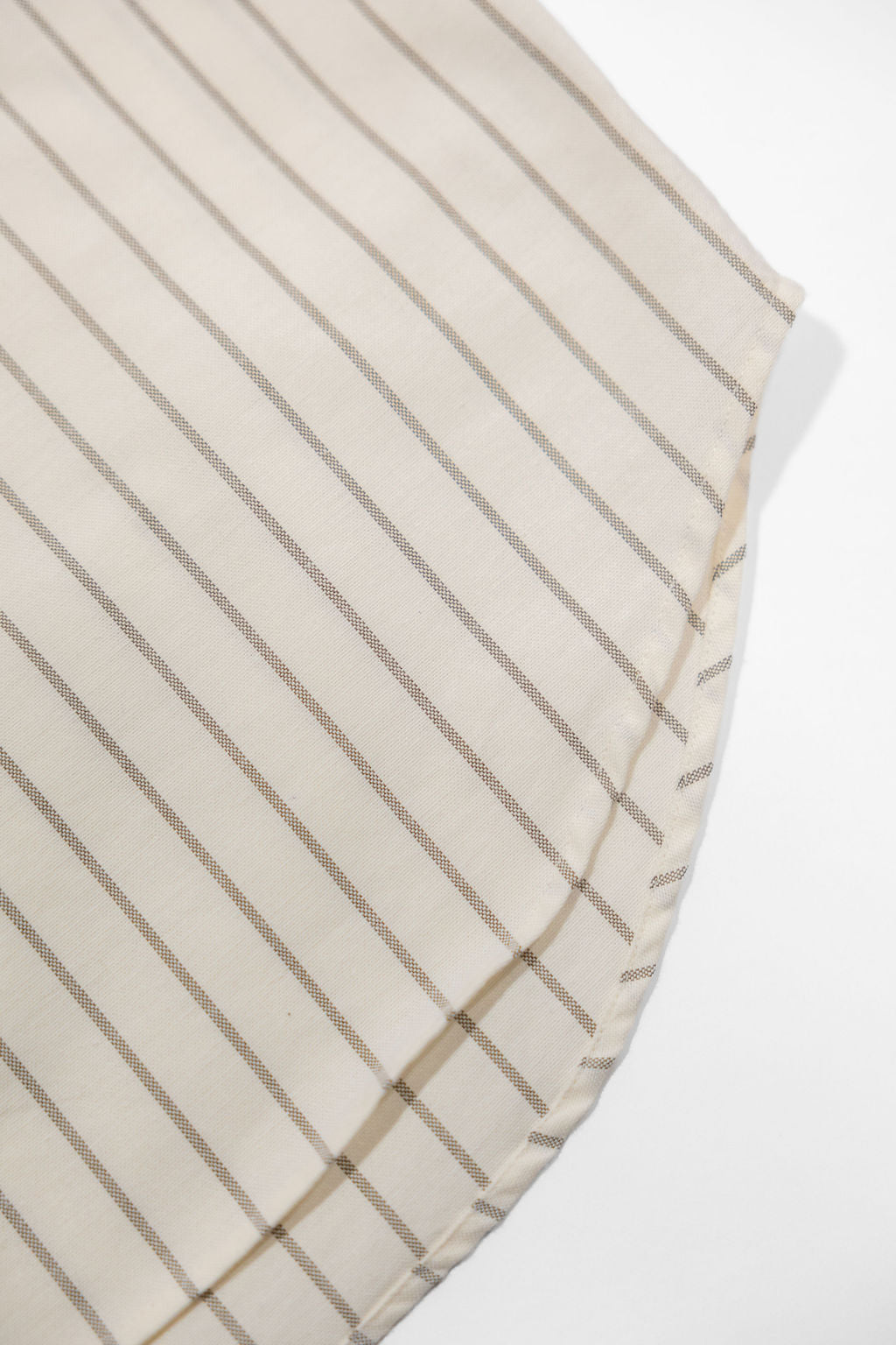 Knickerbocker "Beefy" Cotton Oxford - Bone & Olive Stripe