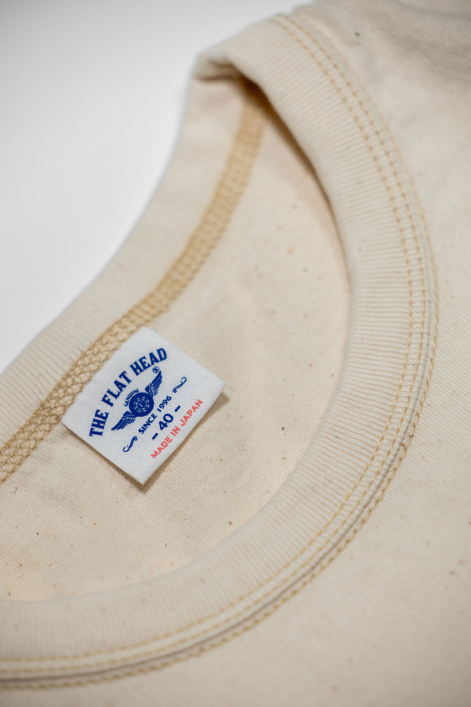 The Flat Head THC Plain T-Shirt - Natural