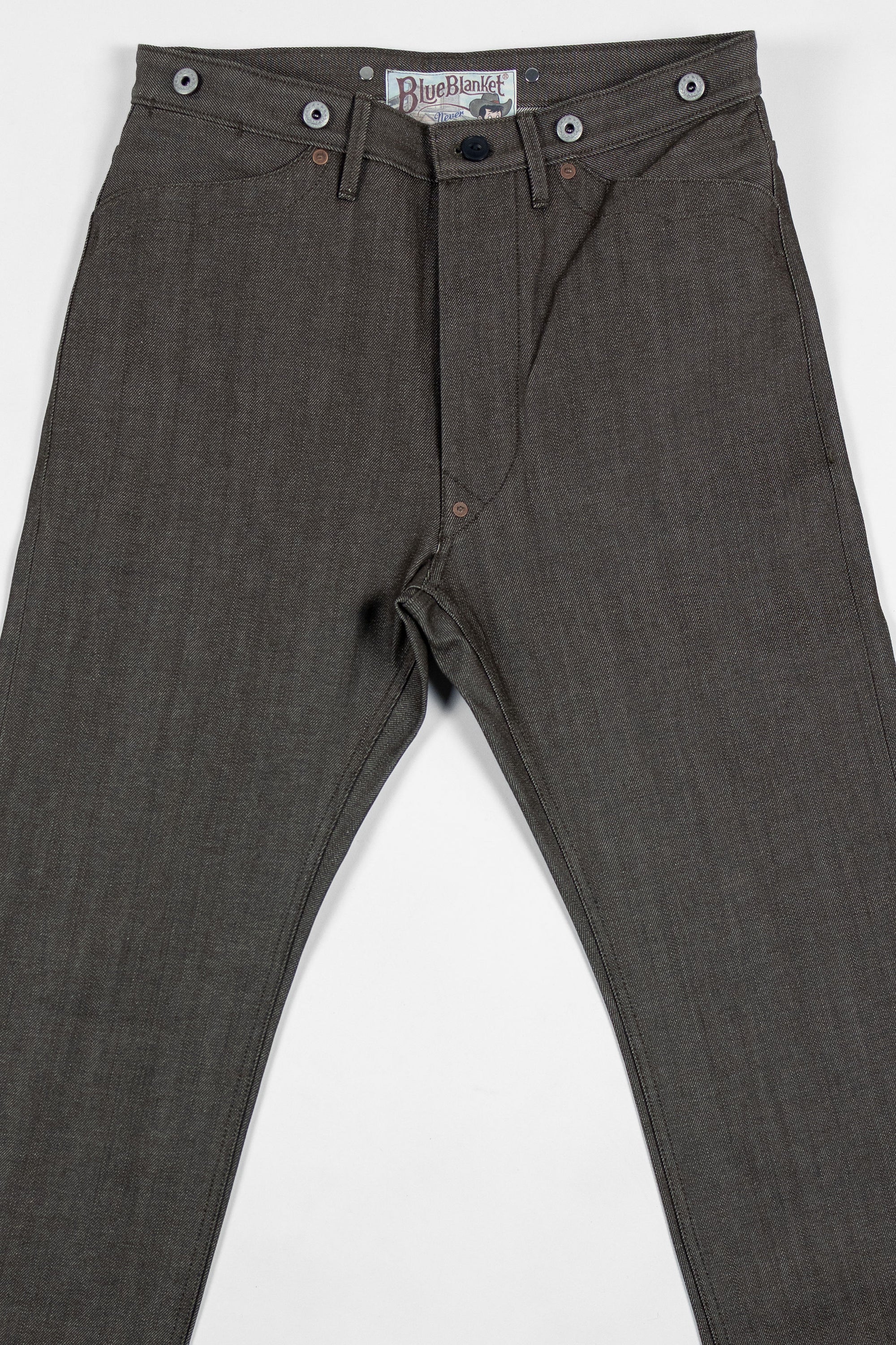 Blue Blanket P08 IT66 Waist Overall - Italian Brown Denim