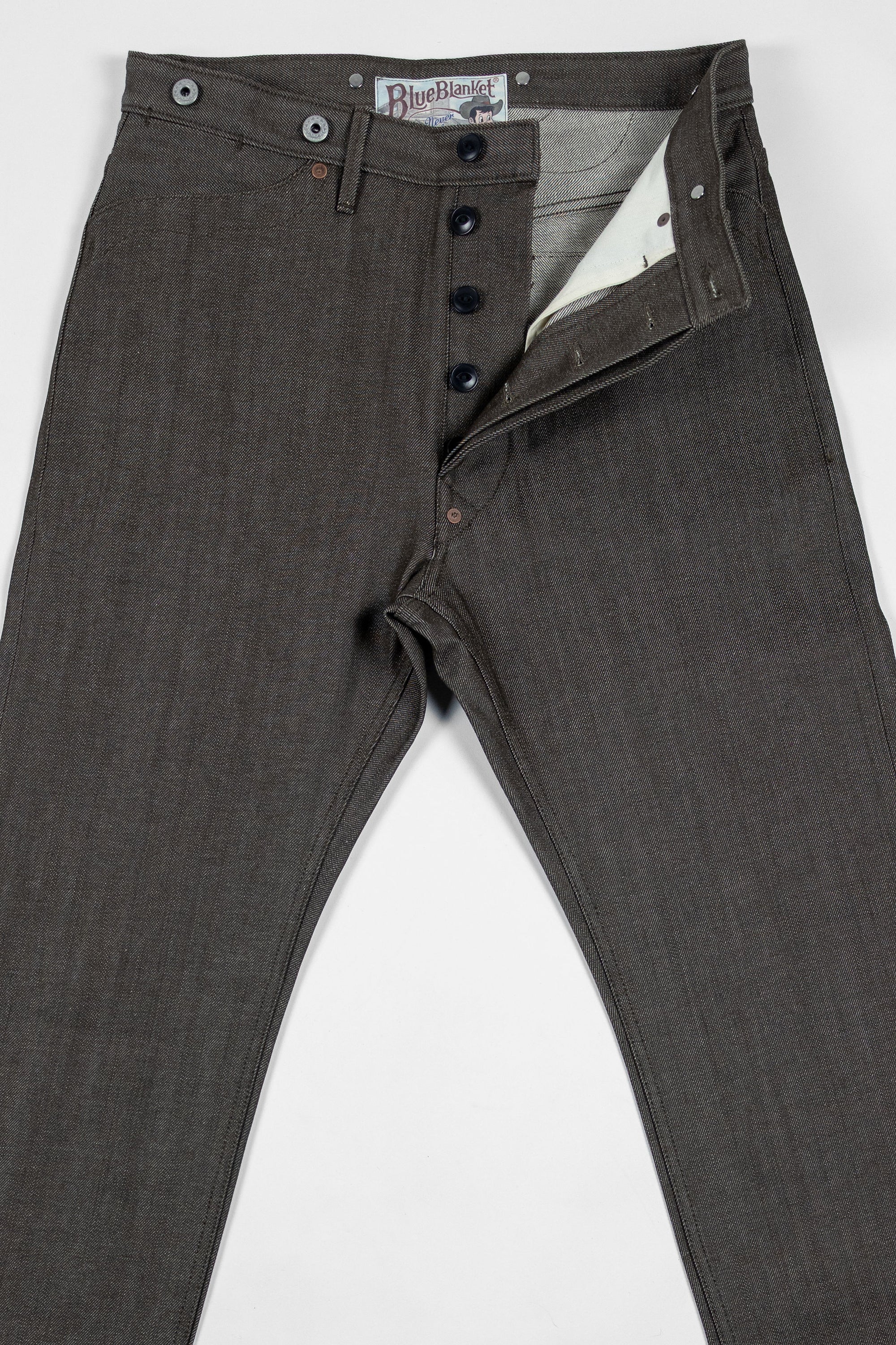 Blue Blanket P08 IT66 Waist Overall - Italian Brown Denim