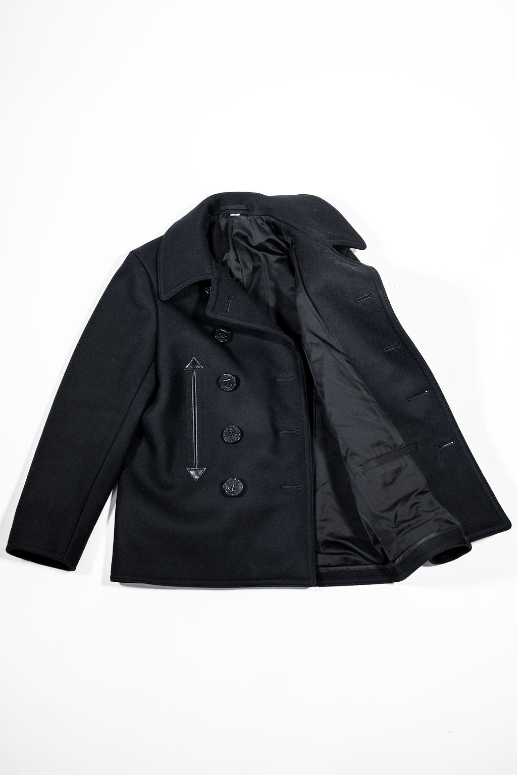Buzz Rickson's BR12394 William Gibson Collection Type Black Pea Coat