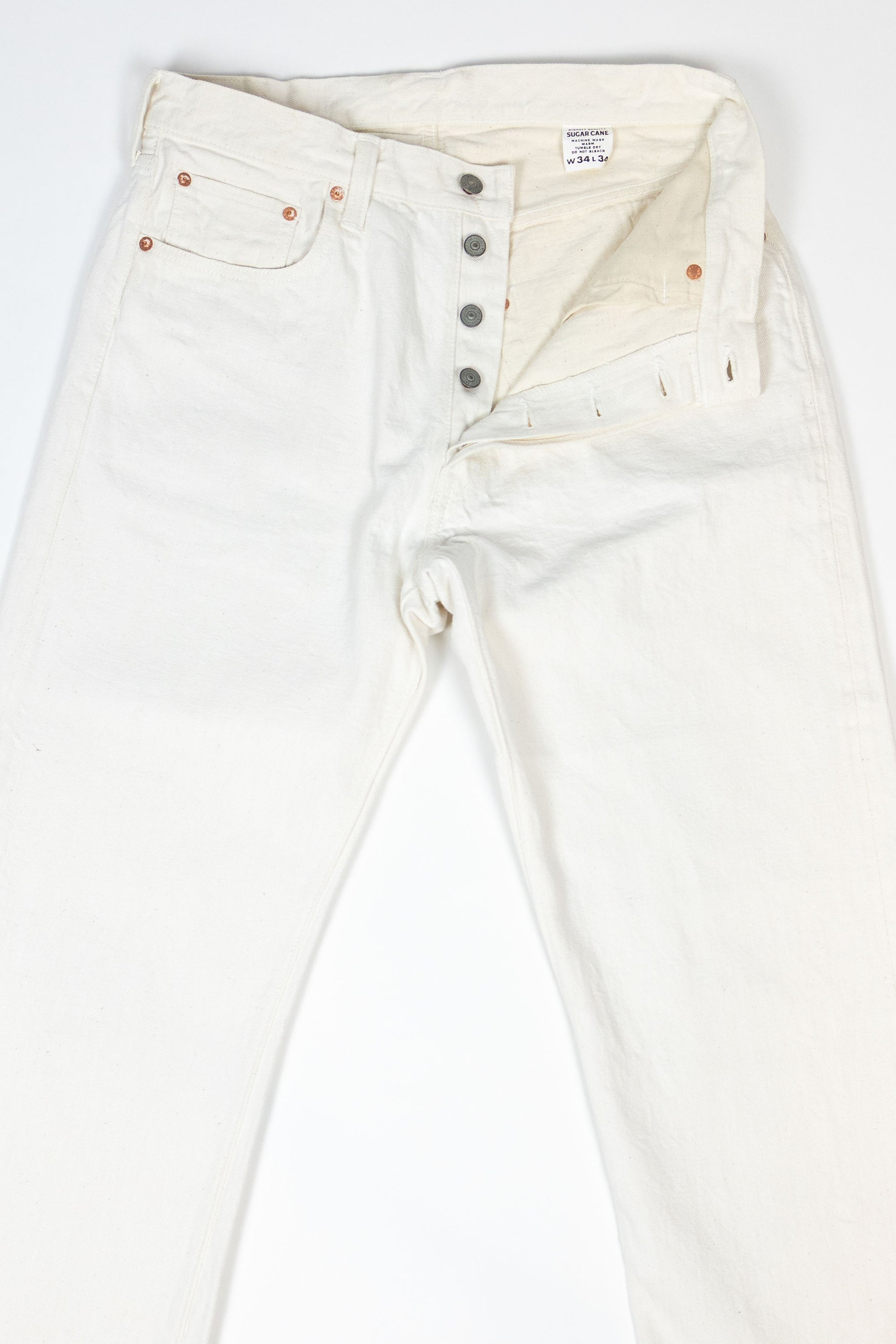 Sugar Cane 1947 Straight Leg - 13oz White Denim