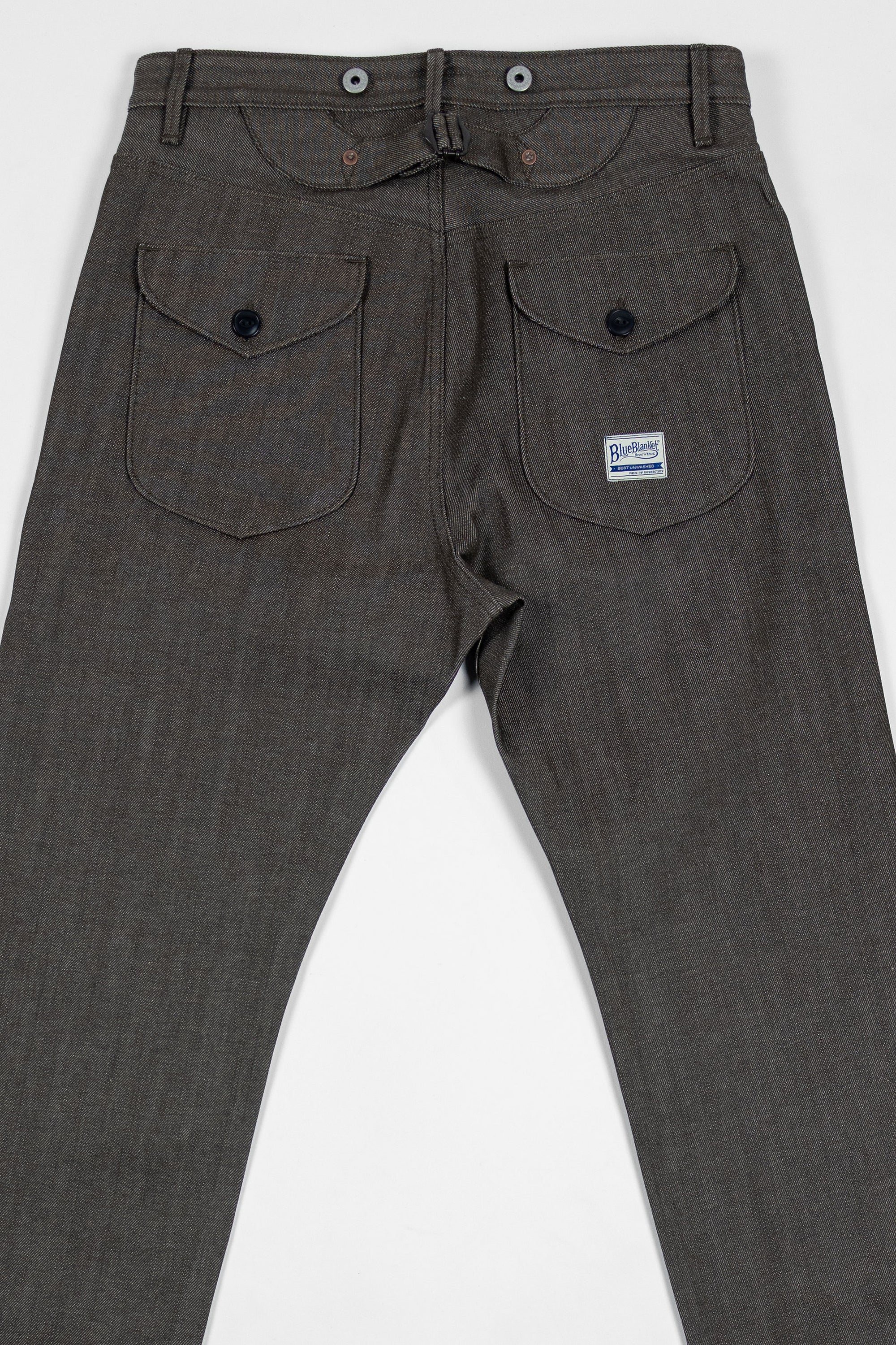 Blue Blanket P08 IT66 Waist Overall - Italian Brown Denim