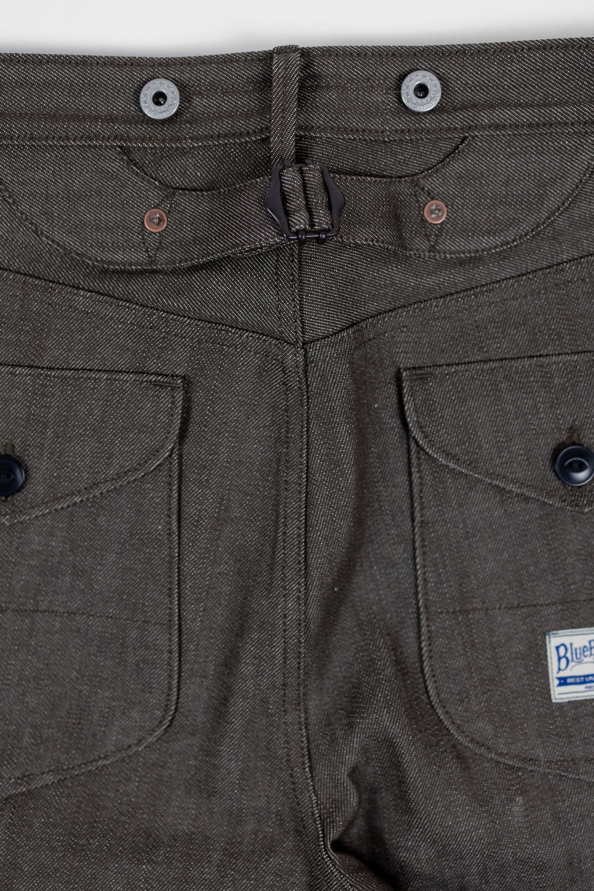 Blue Blanket P08 IT66 Waist Overall - Italian Brown Denim
