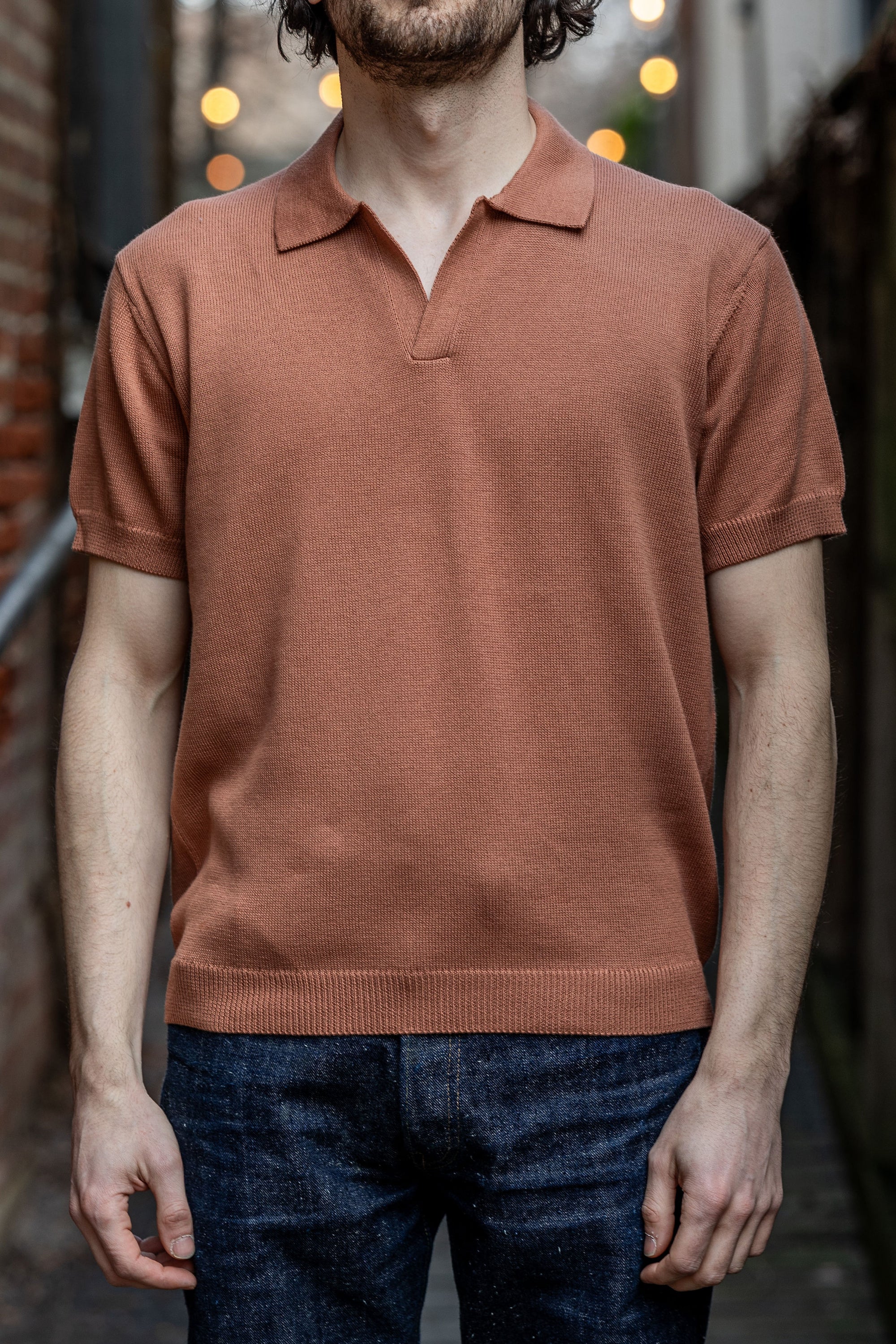 3sixteen Knit Polo Pima Cotton - Clay