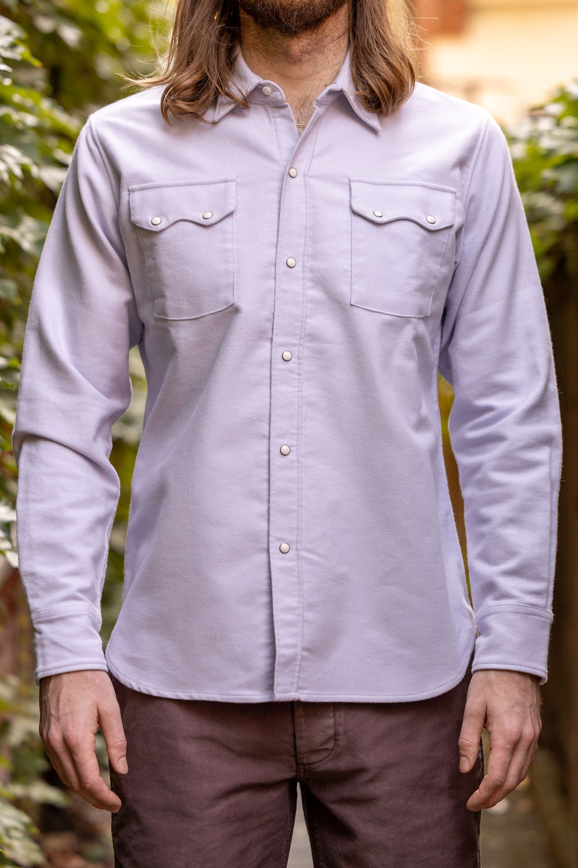 Wythe Moleskin Pearlsnap Shirt - Alpenglow