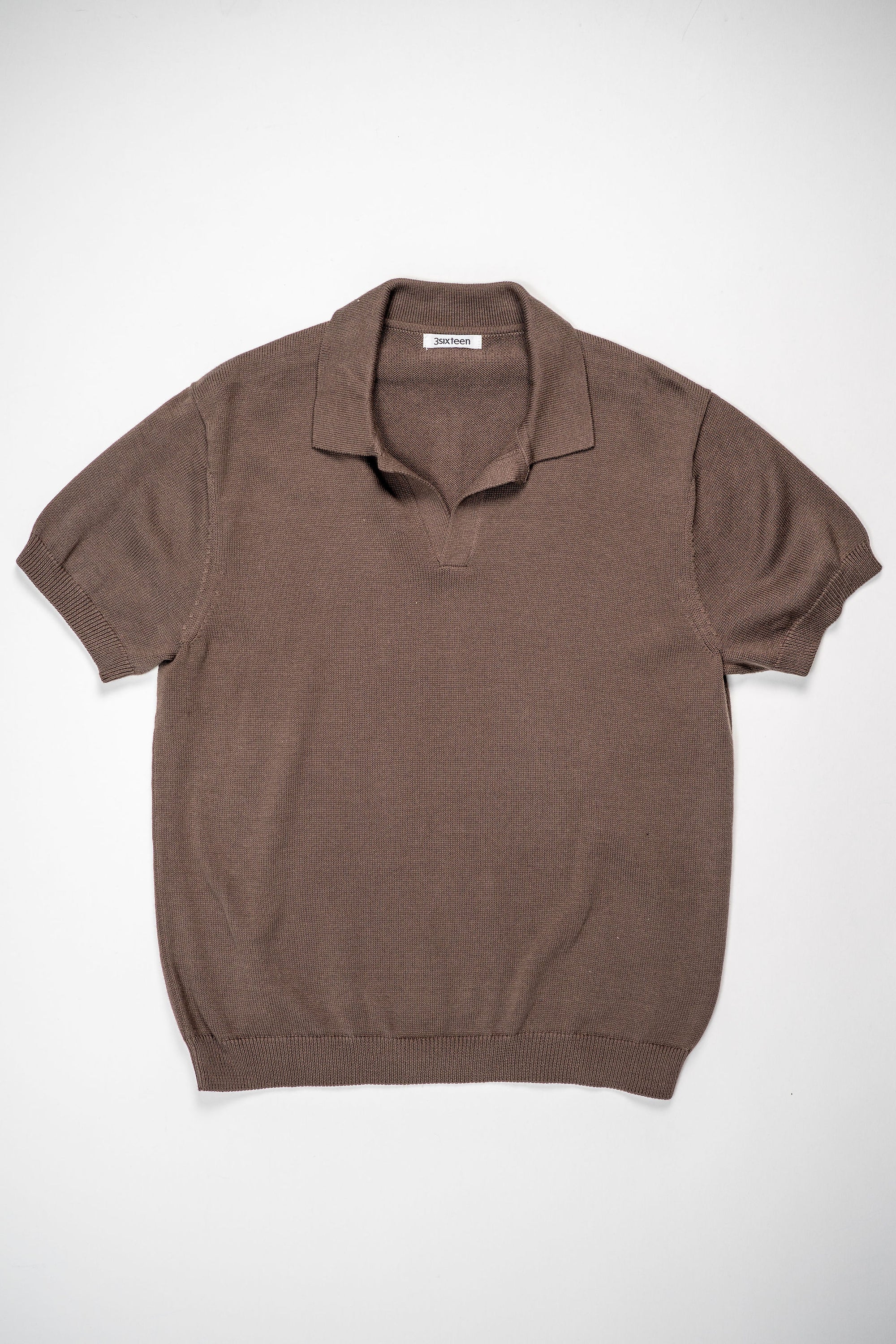 3sixteen Knit Polo Pima Cotton - Earth