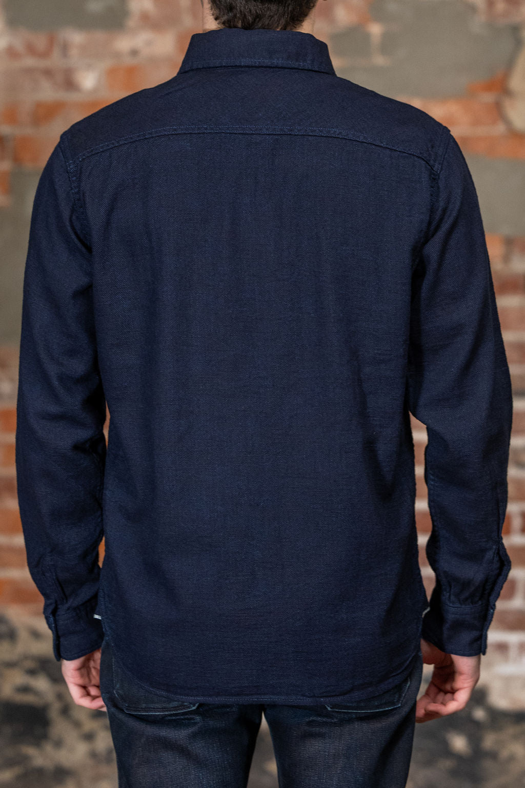 UES Indigo Cotton Viyella Shirt - Indigo