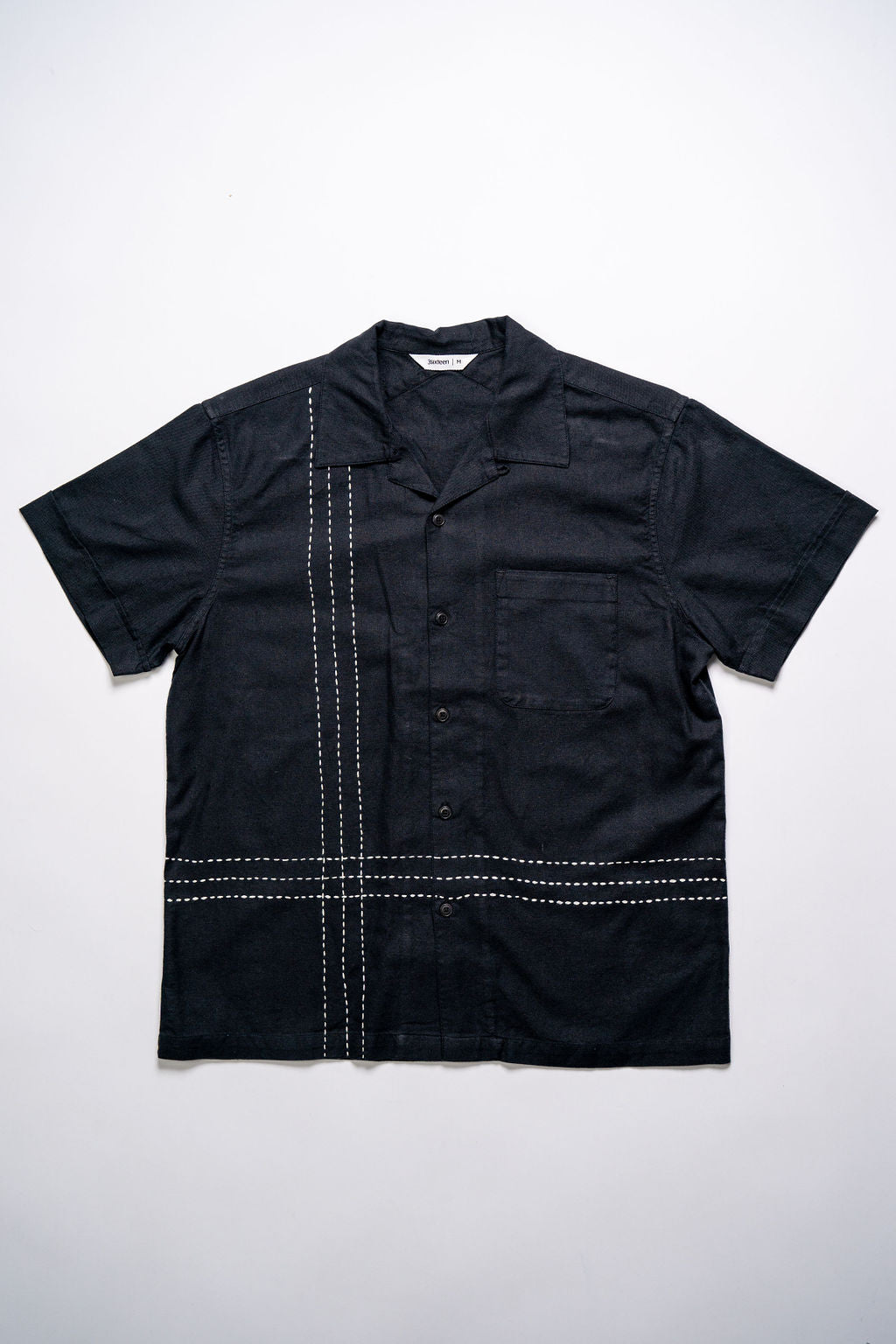 3sixteen Vacation Shirt - Black Hand Stitch