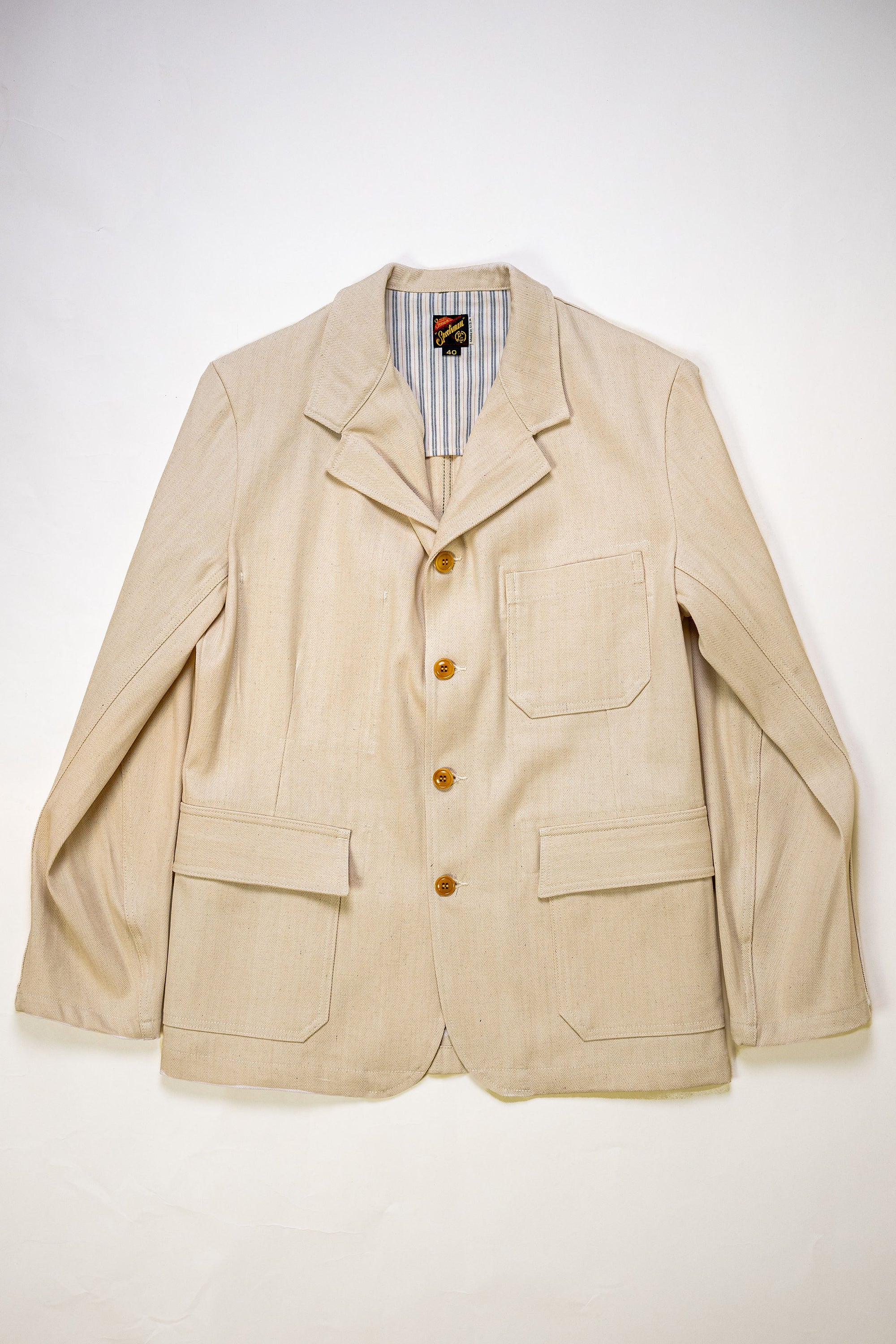 Mister Freedom Continental Sportcoat - Ivory HBT