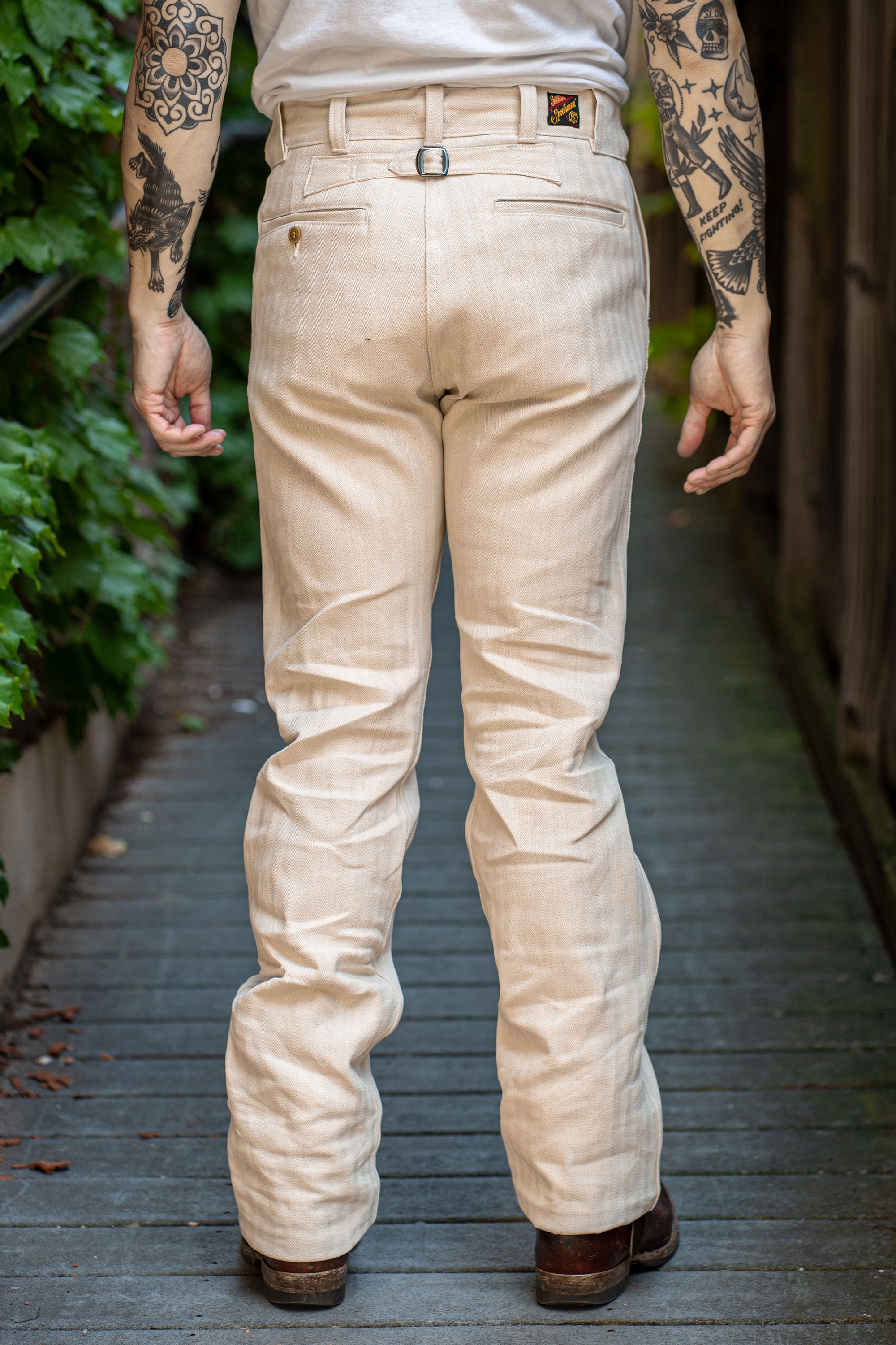 Mister Freedom Sportman Chinos - Ivory HBT