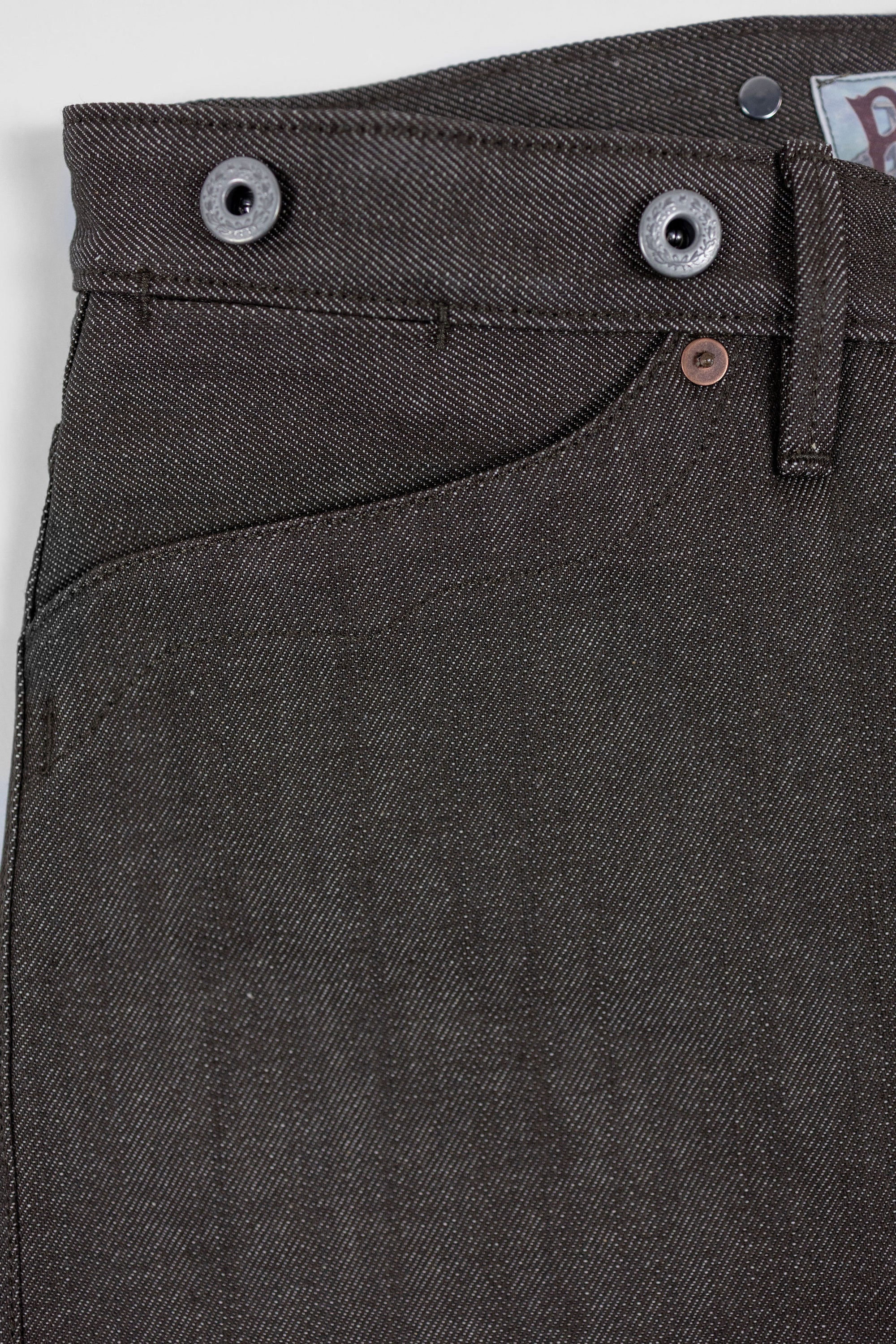 Blue Blanket P08 IT66 Waist Overall - Italian Brown Denim