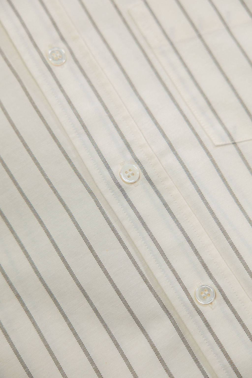 Knickerbocker "Beefy" Cotton Oxford - Bone & Olive Stripe