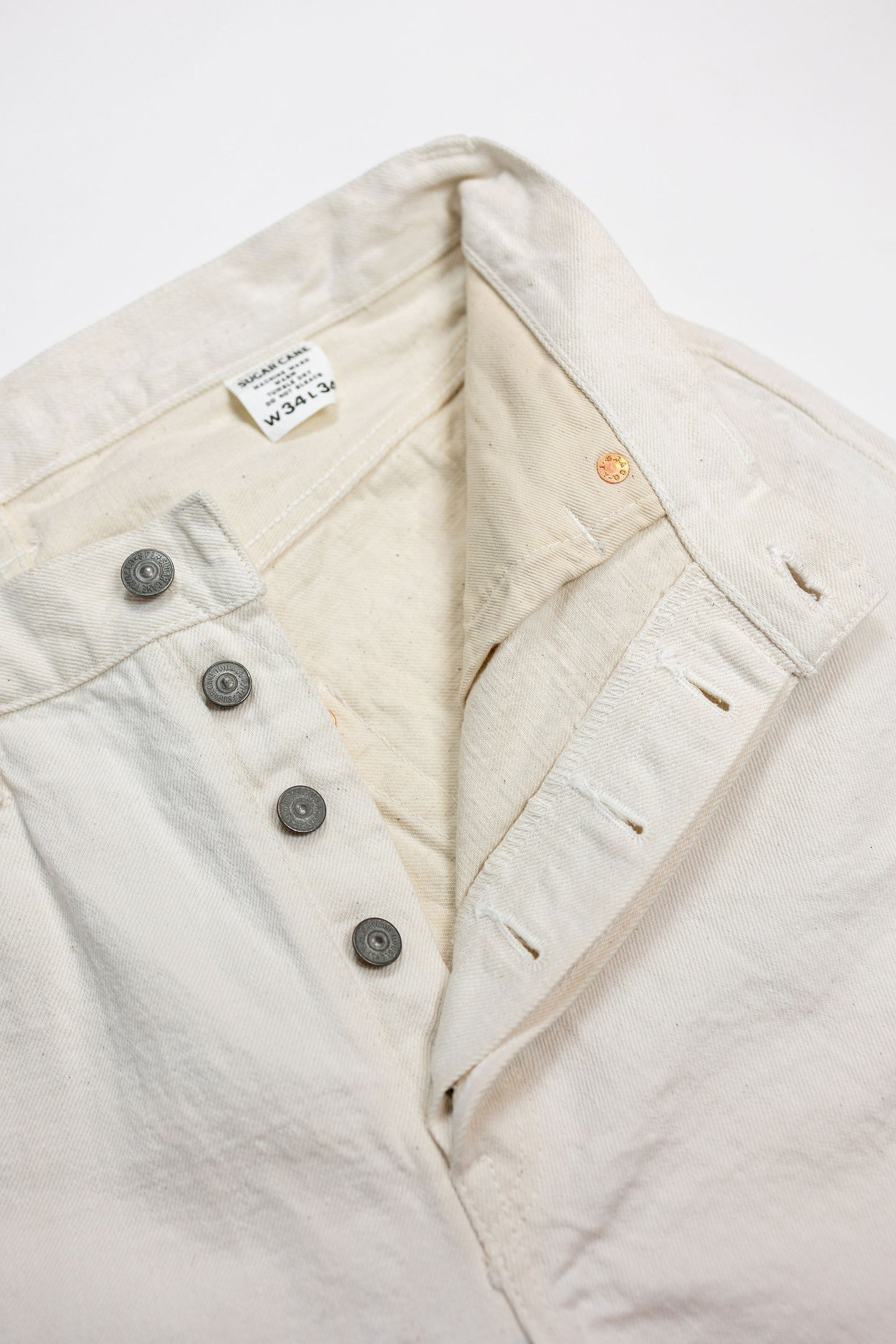 Sugar Cane 1947 Straight Leg - 13oz White Denim