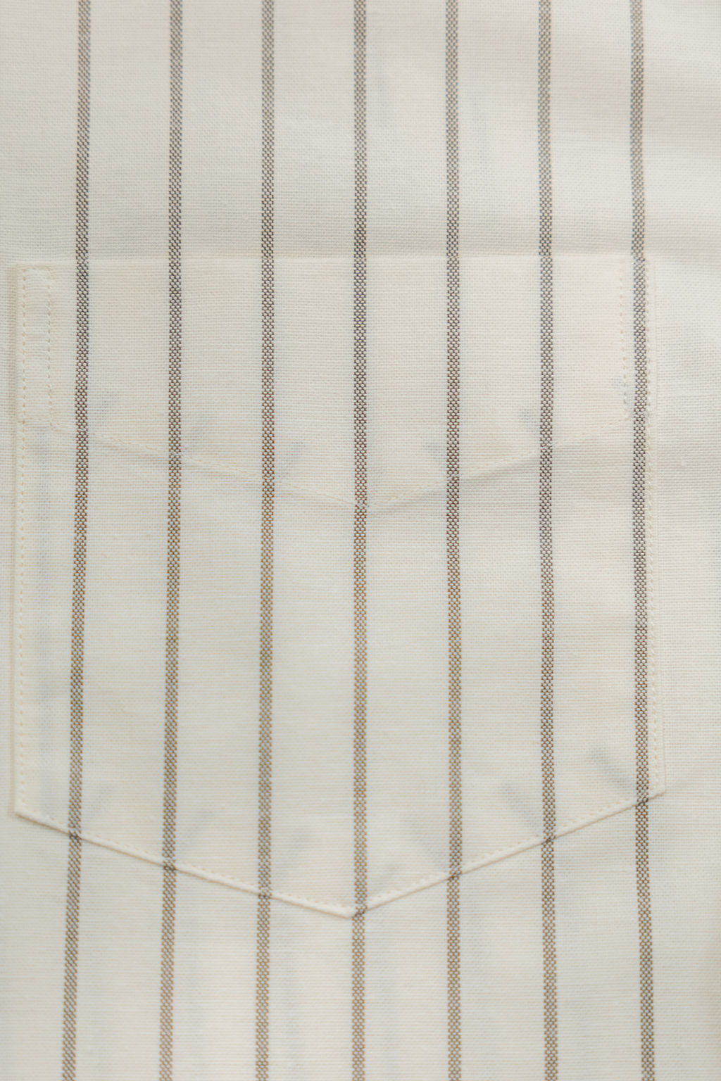 Knickerbocker "Beefy" Cotton Oxford - Bone & Olive Stripe
