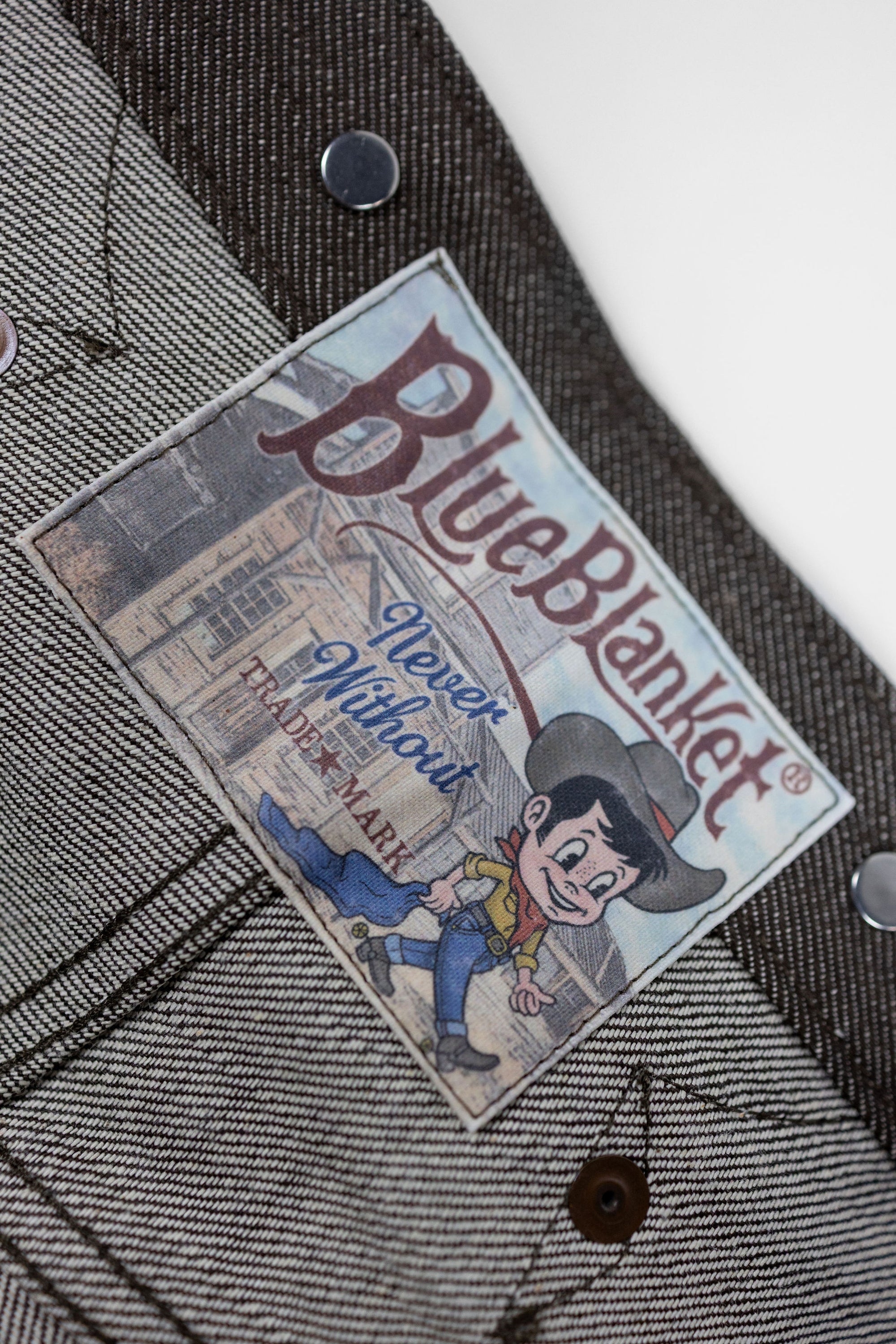 Blue Blanket P08 IT66 Waist Overall - Italian Brown Denim