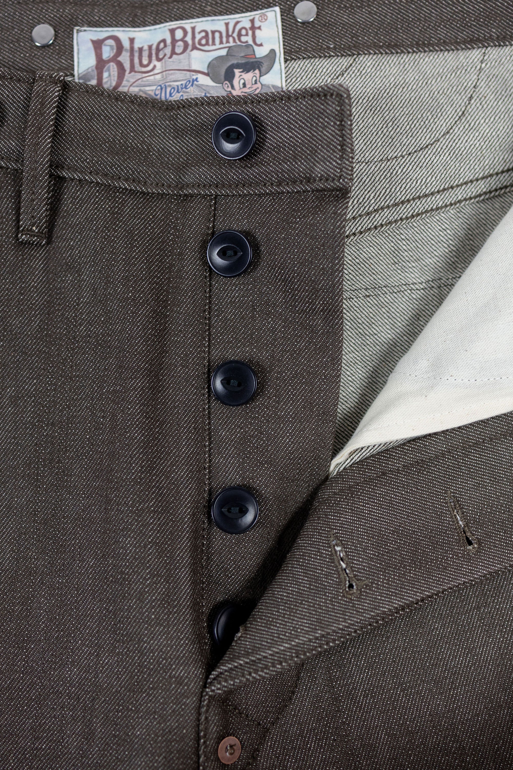 Blue Blanket P08 IT66 Waist Overall - Italian Brown Denim
