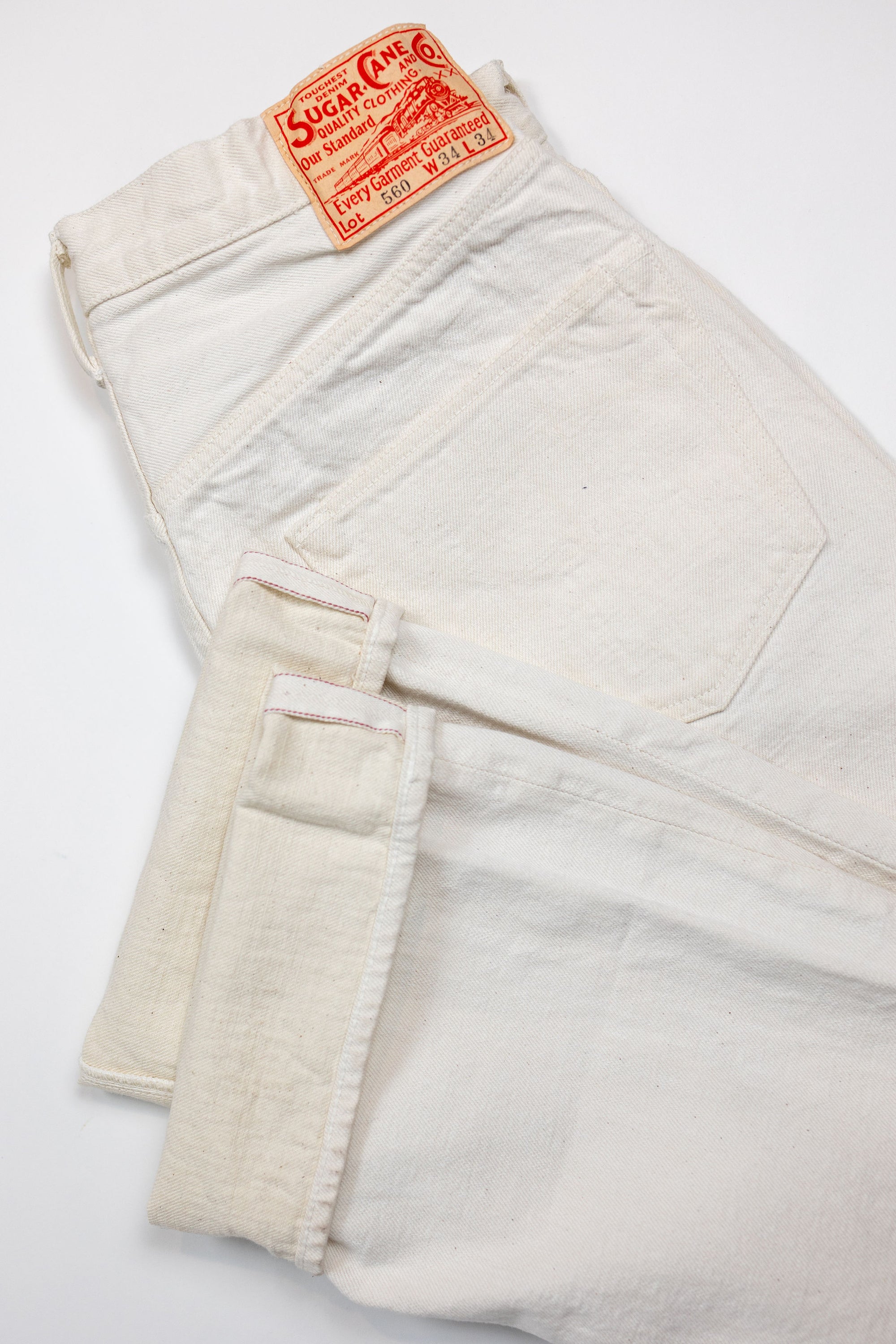 Sugar Cane 1947 Straight Leg - 13oz White Denim