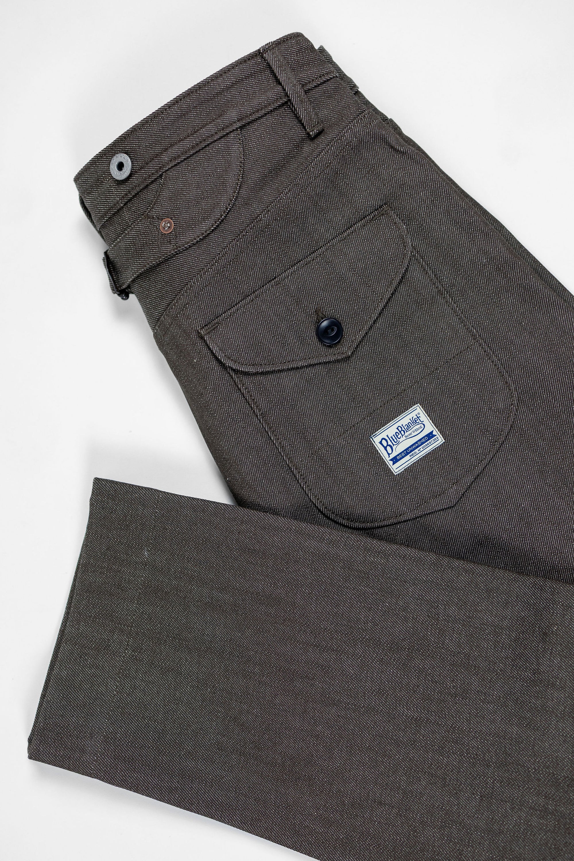 Blue Blanket P08 IT66 Waist Overall - Italian Brown Denim