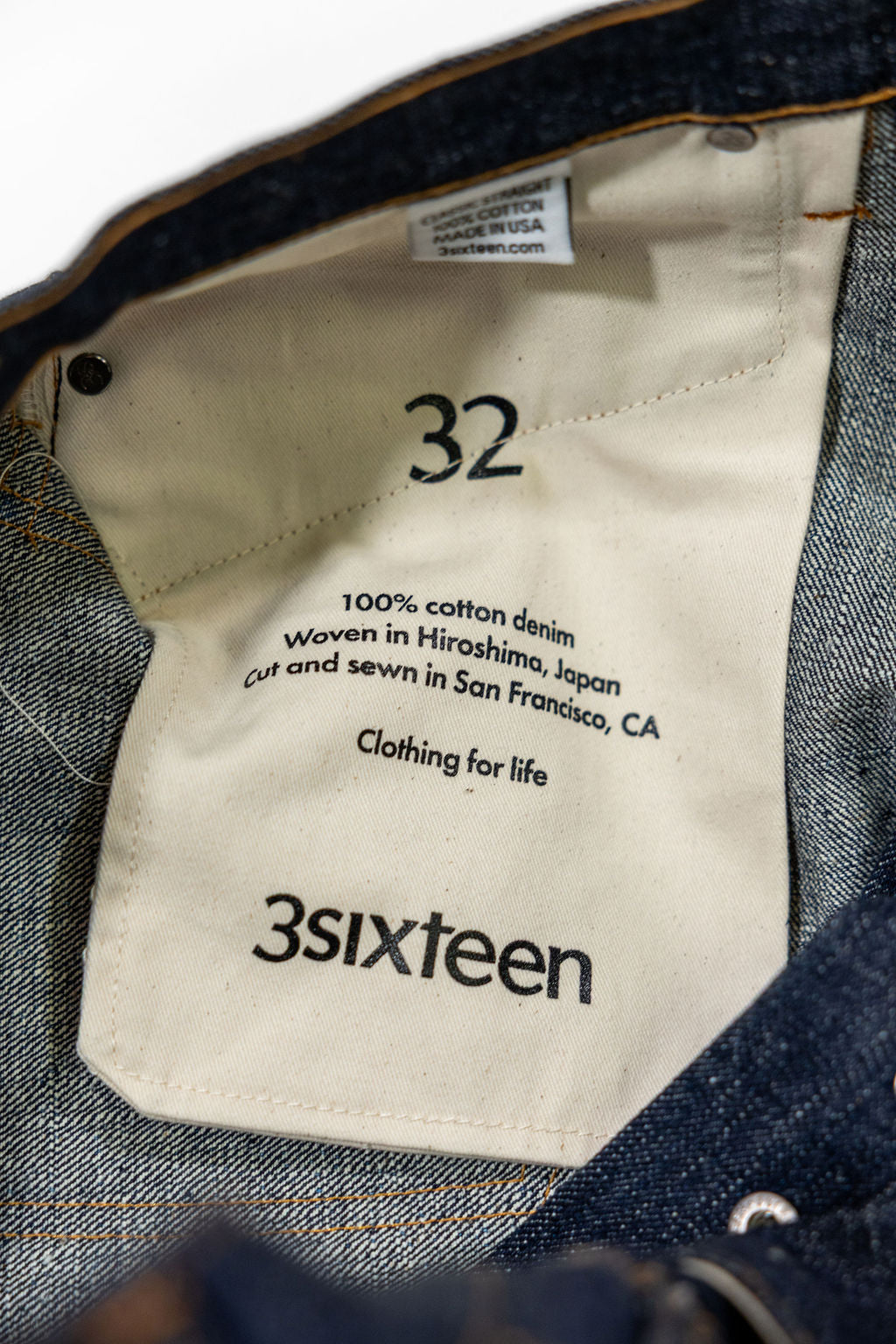 3sixteen x Franklin & Poe 10th Anniversary Denim CS Classic Straight - 17oz Indigo