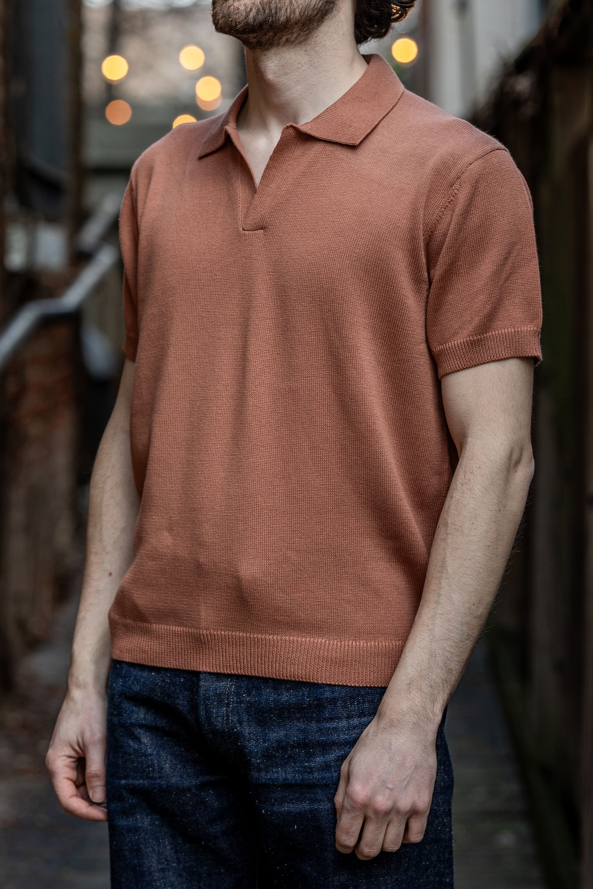 3sixteen Knit Polo Pima Cotton - Clay