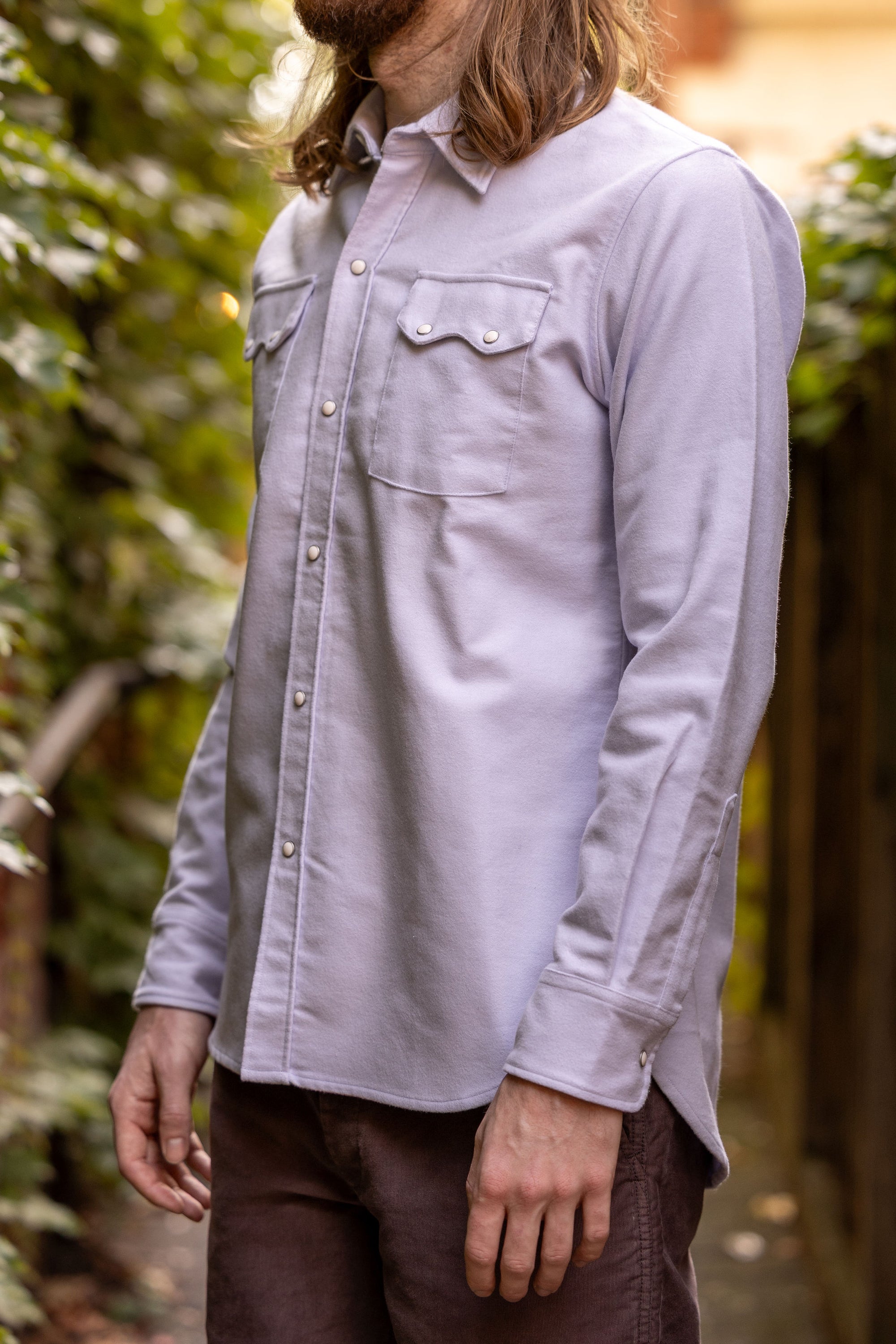 Wythe Moleskin Pearlsnap Shirt - Alpenglow