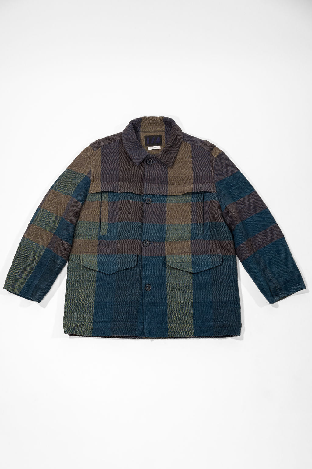 Indi + Ash Braulio Barn Coat - Handspun Herringbone Blanket Plaid