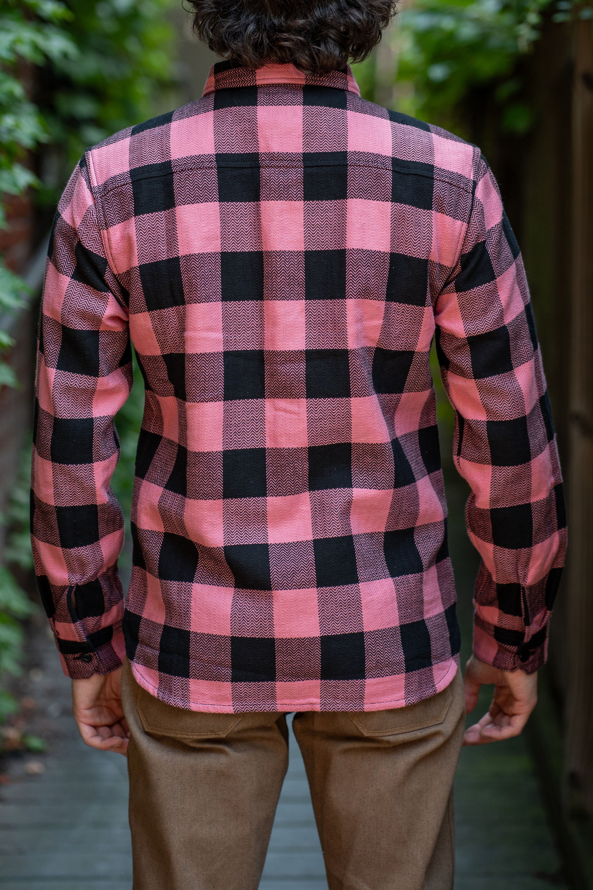 The Flat Head SNR-101L Block Check Flannel Shirt - Pink/Black