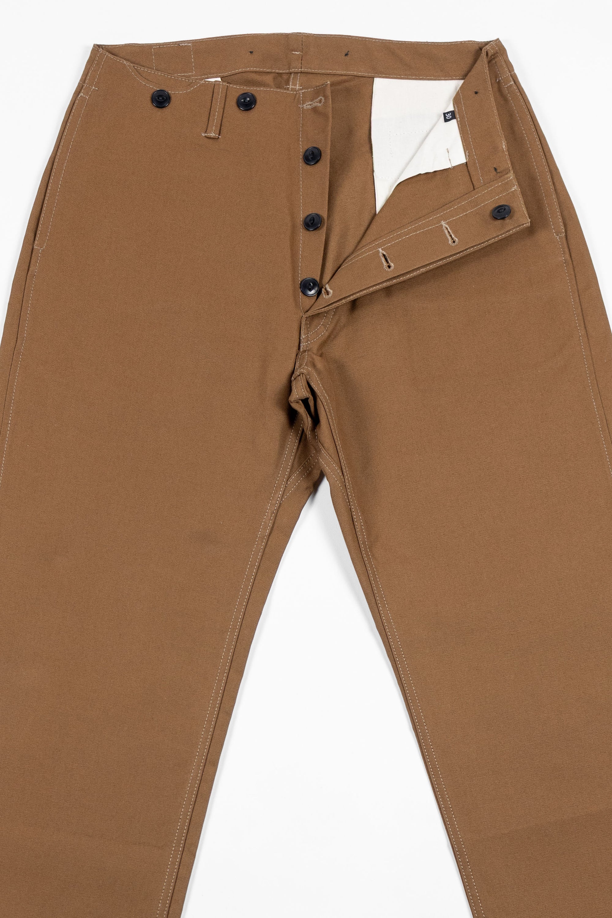 Blue Blanket P39 IT23 Waist Overall - Italian Waxed Khaki