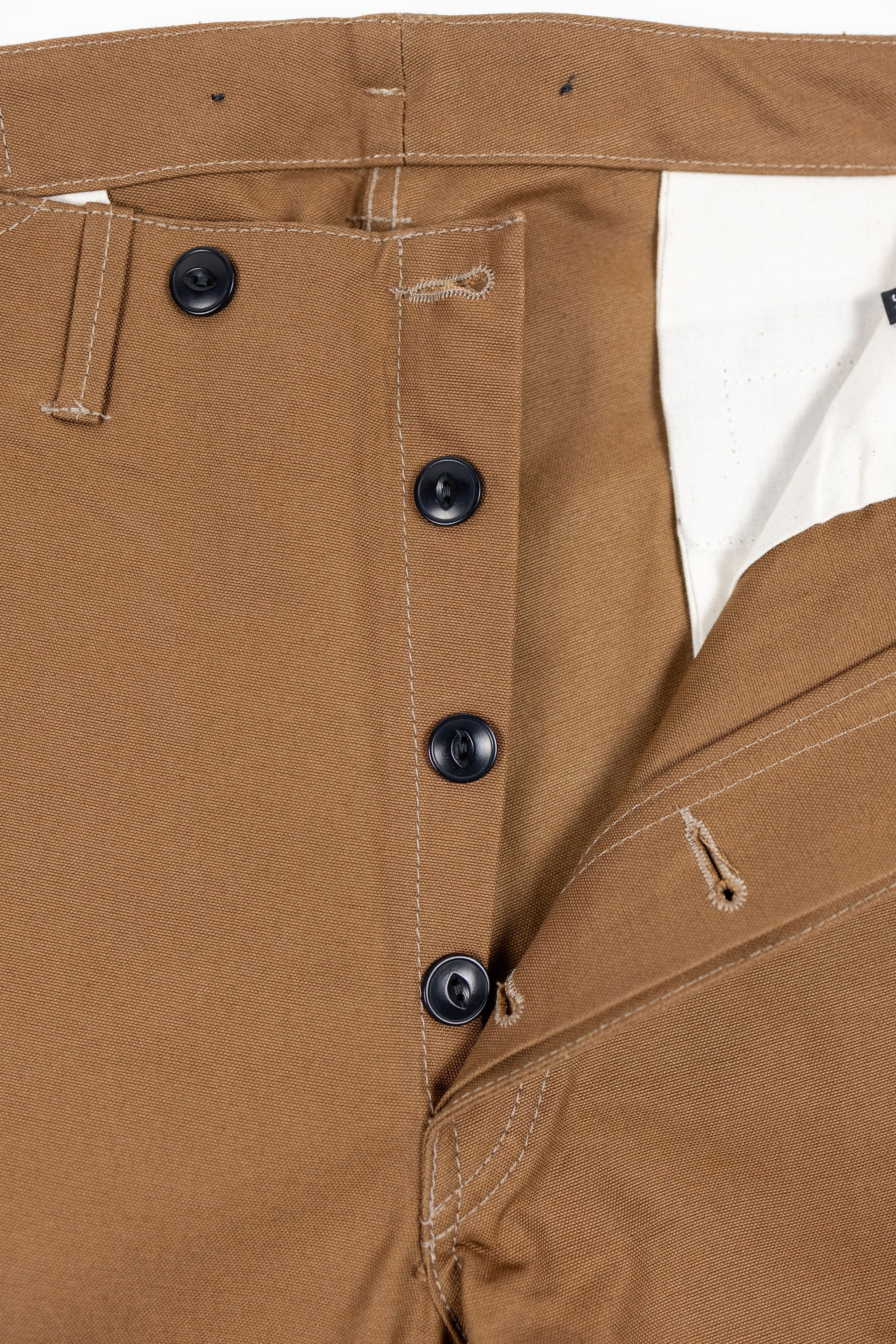 Blue Blanket P39 IT23 Waist Overall - Italian Waxed Khaki