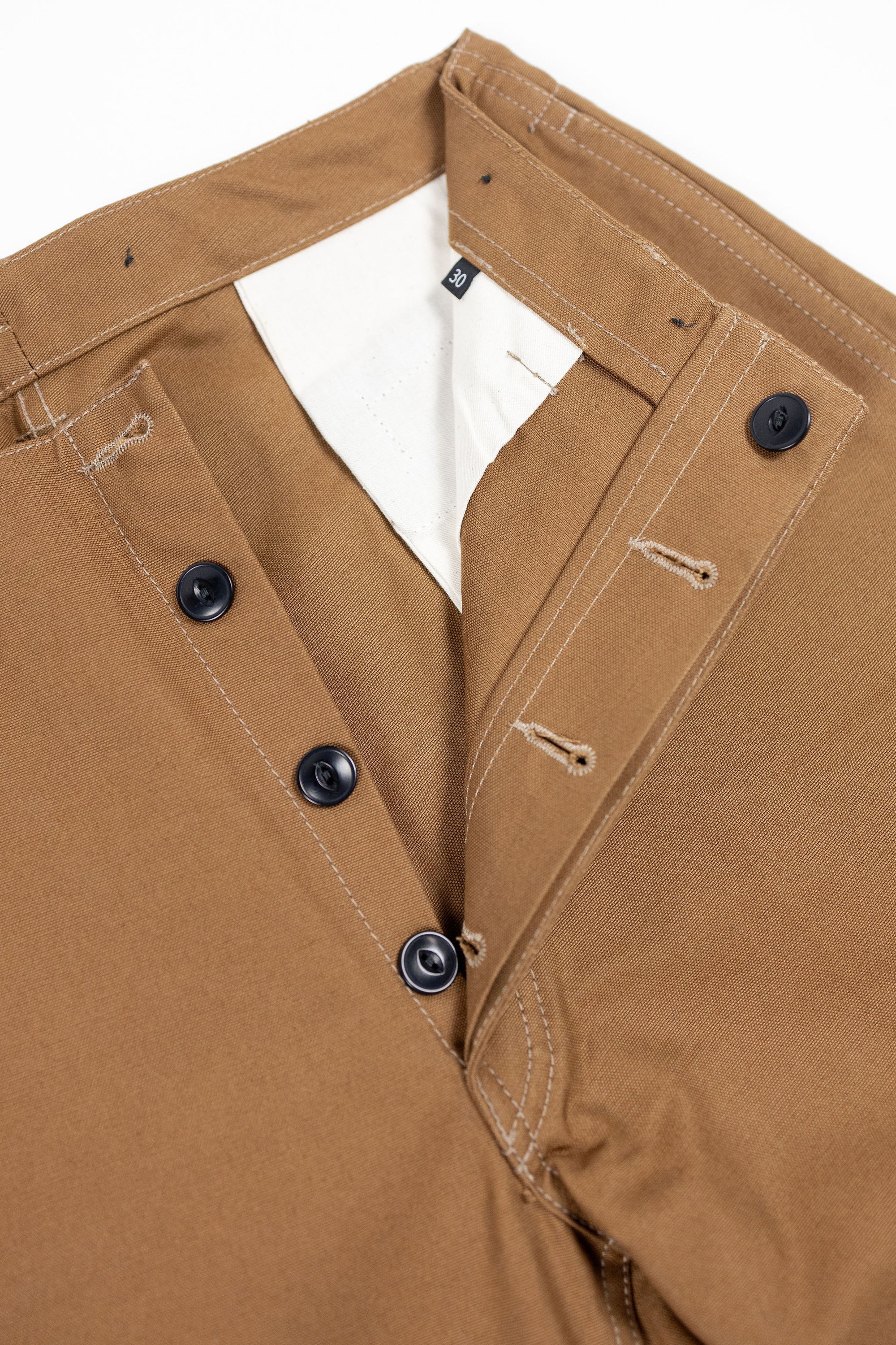 Blue Blanket P39 IT23 Waist Overall - Italian Waxed Khaki