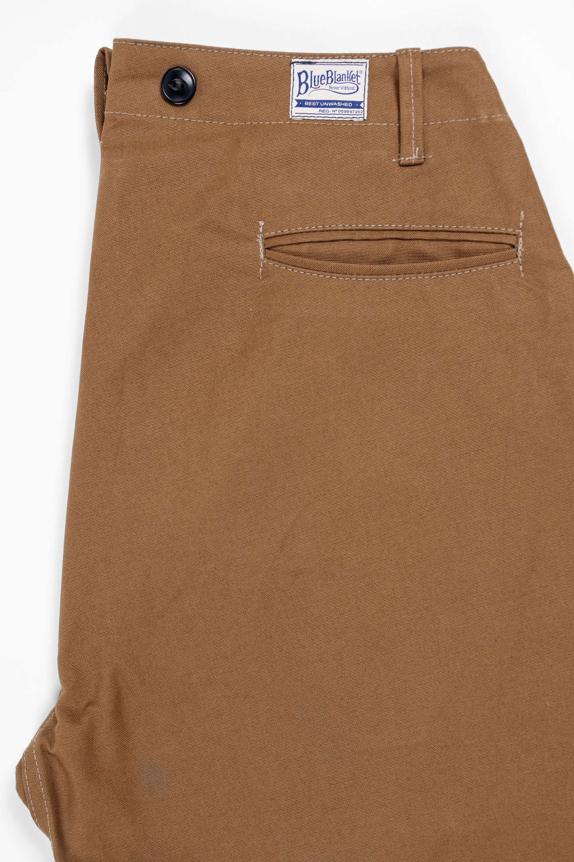Blue Blanket P39 IT23 Waist Overall - Italian Waxed Khaki
