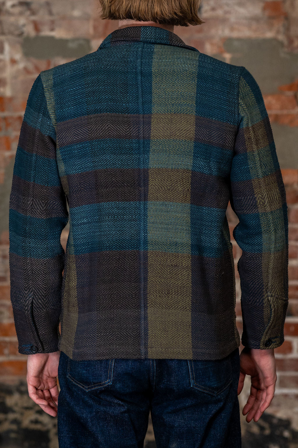 Indi + Ash Study Jacket - Handspun Herringbone Blanket Plaid