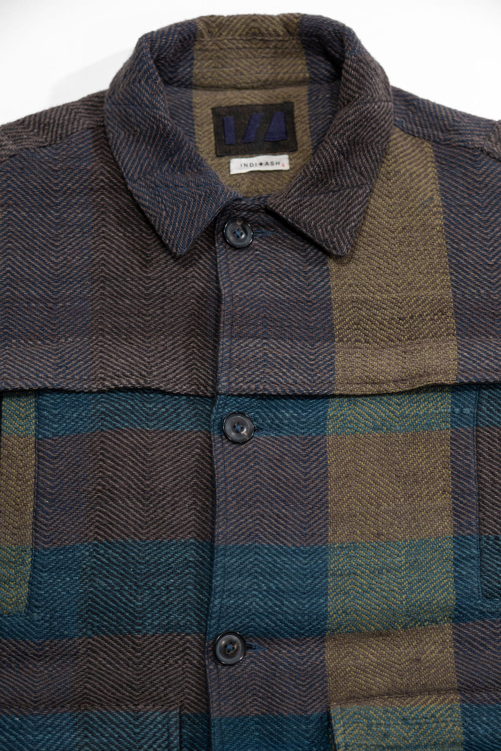 Indi + Ash Braulio Barn Coat - Handspun Herringbone Blanket Plaid