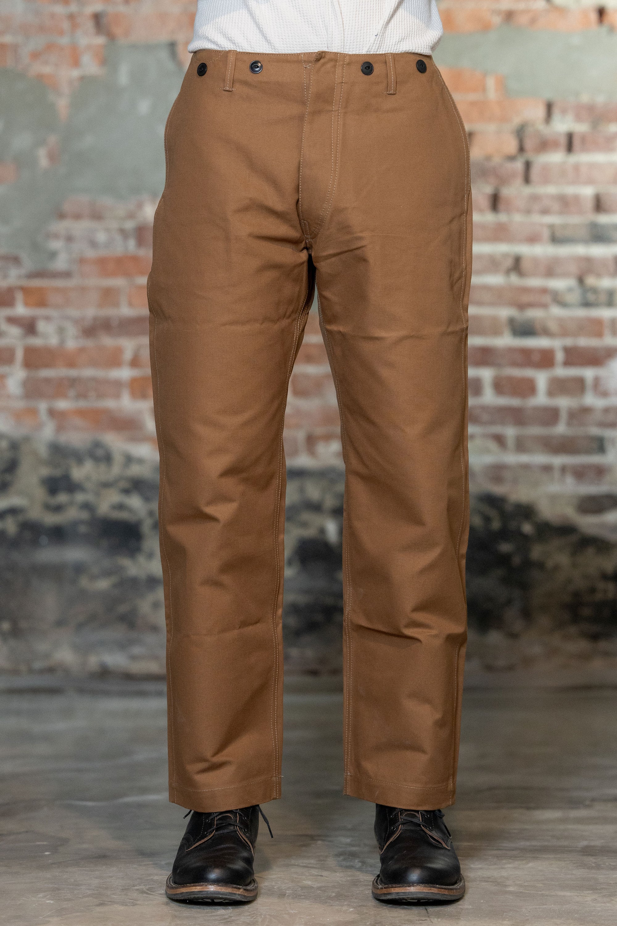 Blue Blanket P39 IT23 Waist Overall - Italian Waxed Khaki