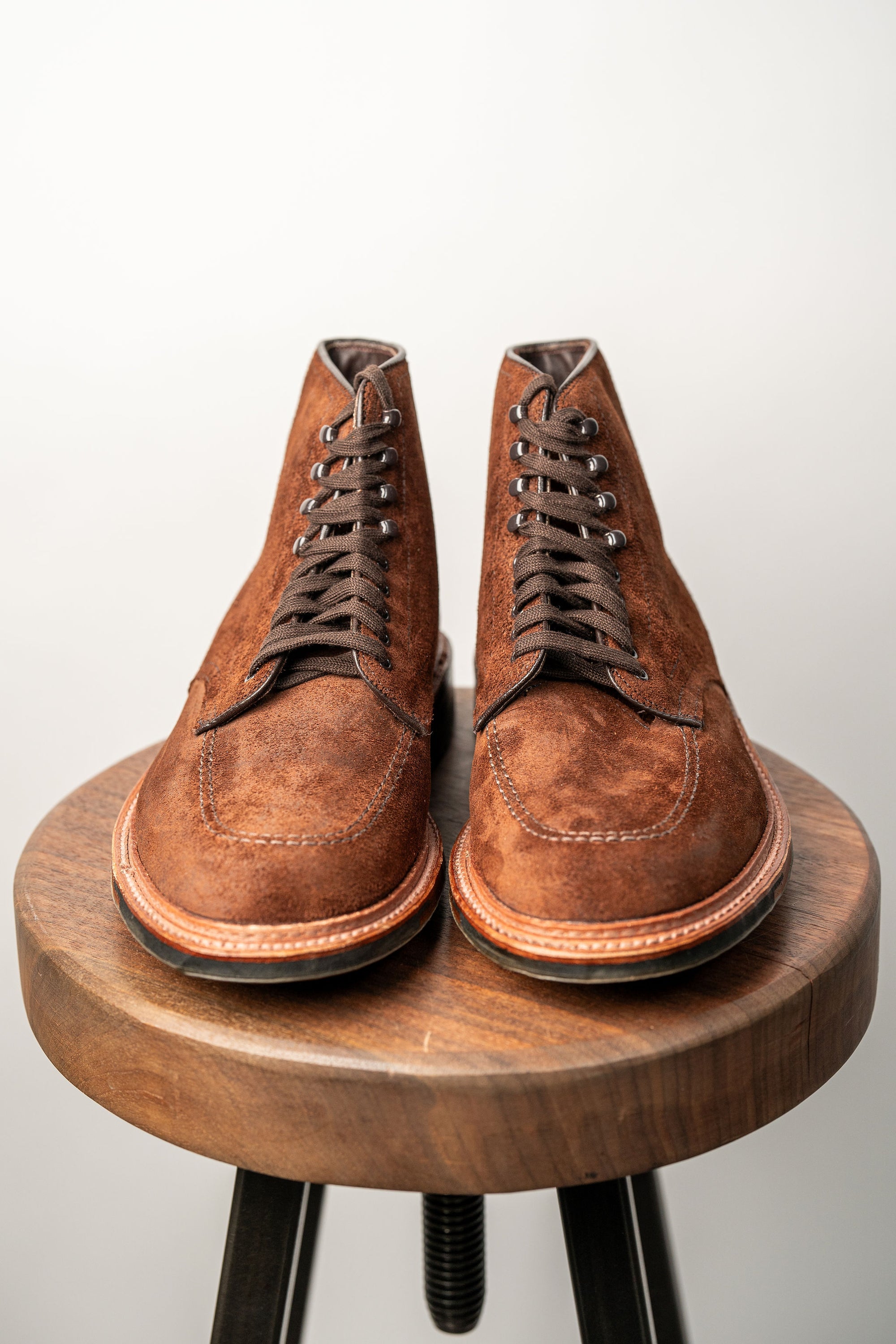 Alden 4015HC Mocc Toe Boot - Reverse Tobacco Oiled Nubuck