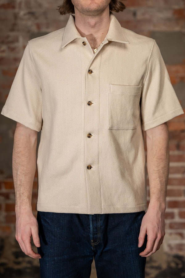 Dehen 1920 Lounge Shirt - Natural Sashi-Ori - Franklin & Poe