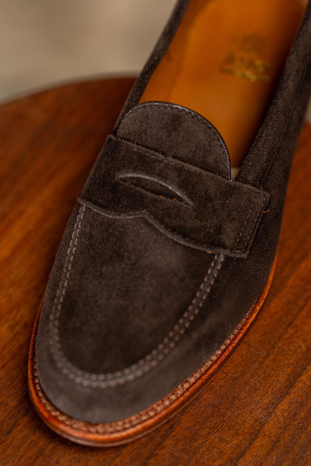 Alden 6176F  Penny Loafer - Dark Chocolate Suede