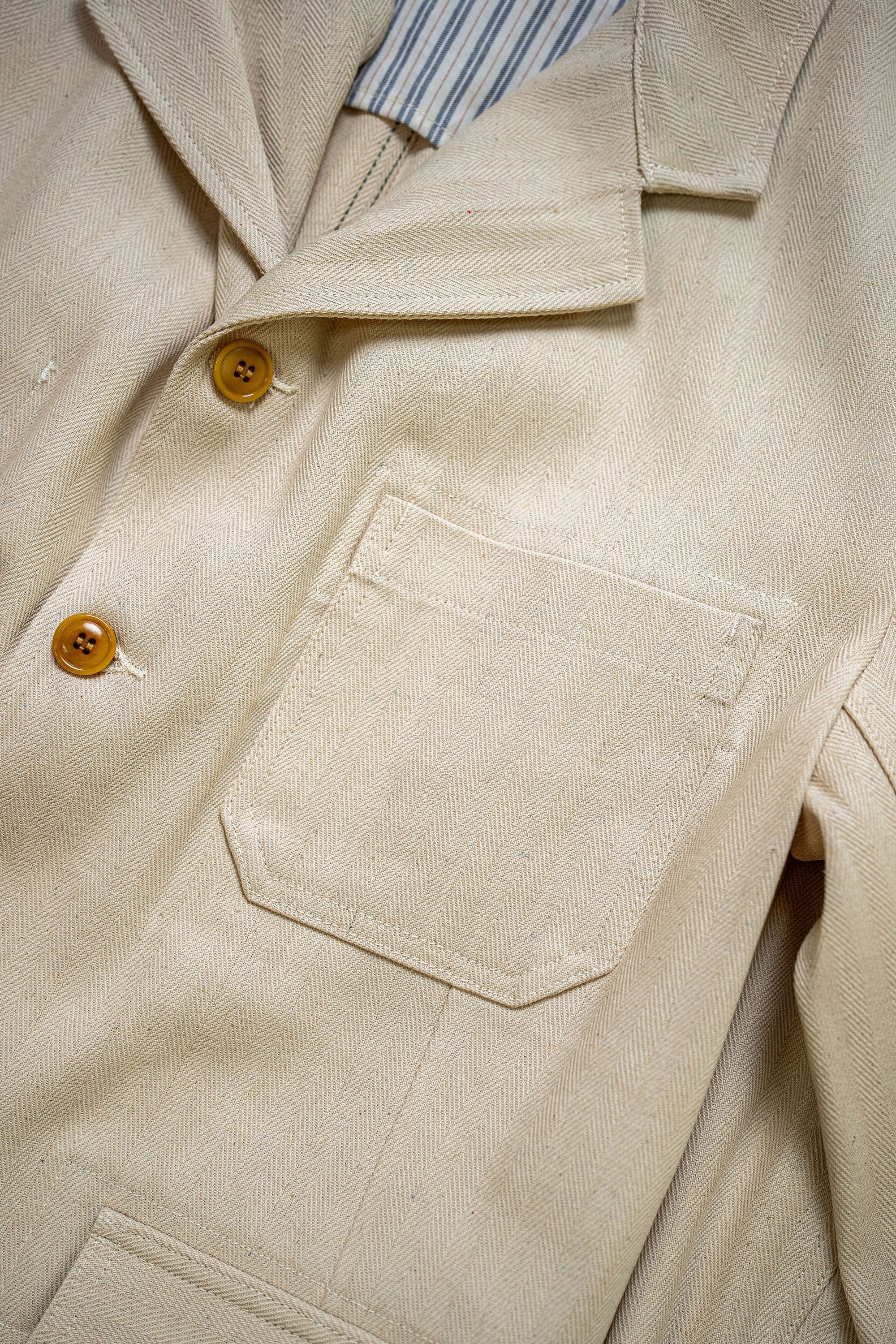 Mister Freedom Continental Sportcoat - Ivory HBT