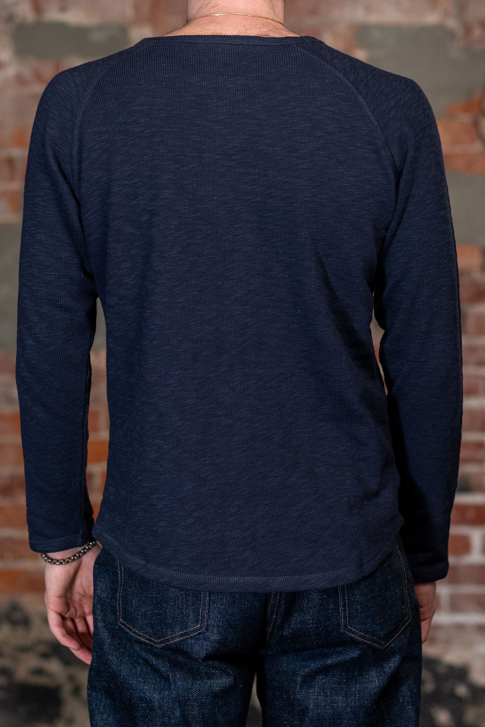 Hansen Garments Felix Raglan Long Sleeve T-Shirt - Indigo-Like