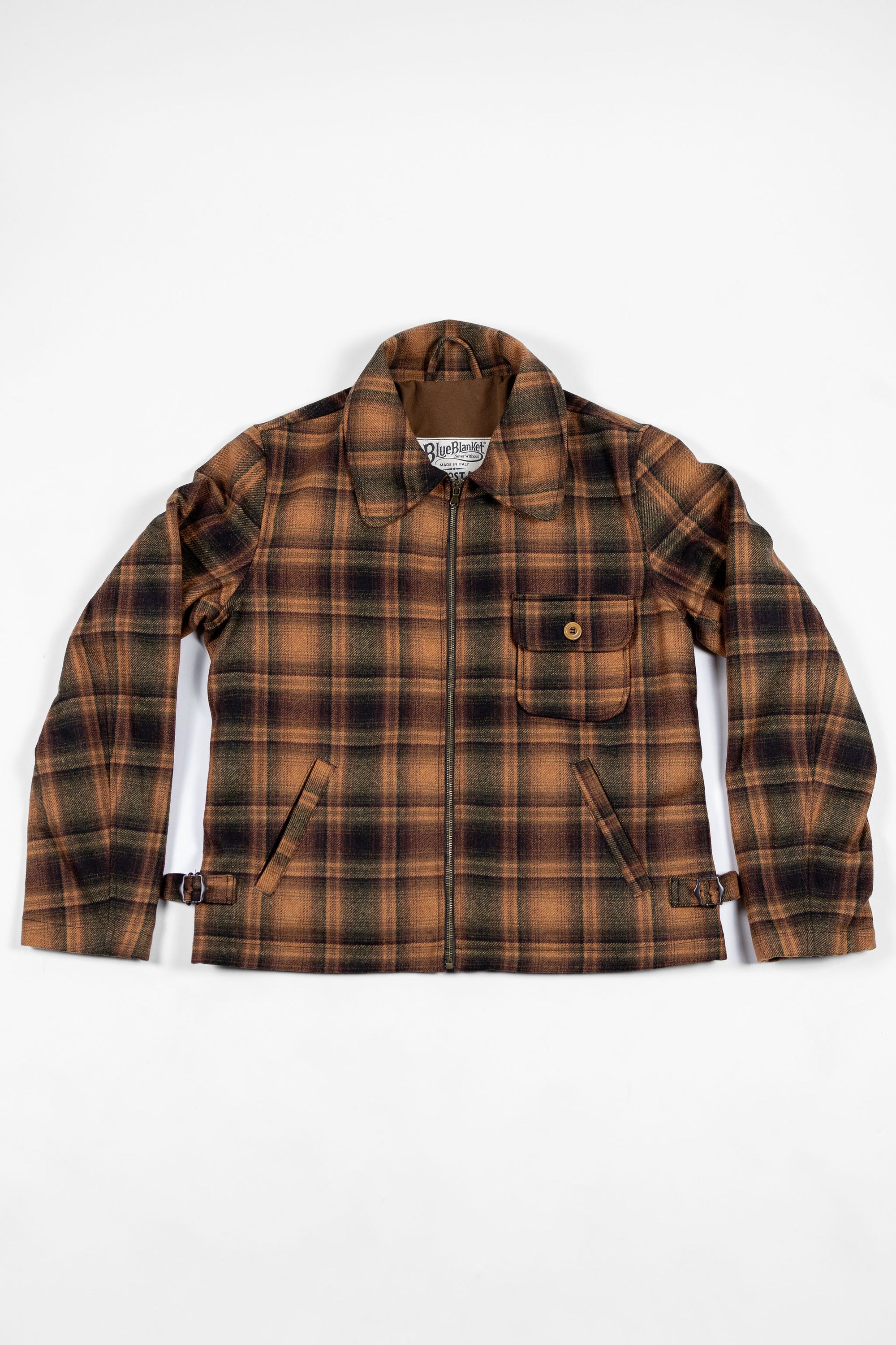Blue Blanket J45 IT173 Half Belt Italian Flannel Jacket