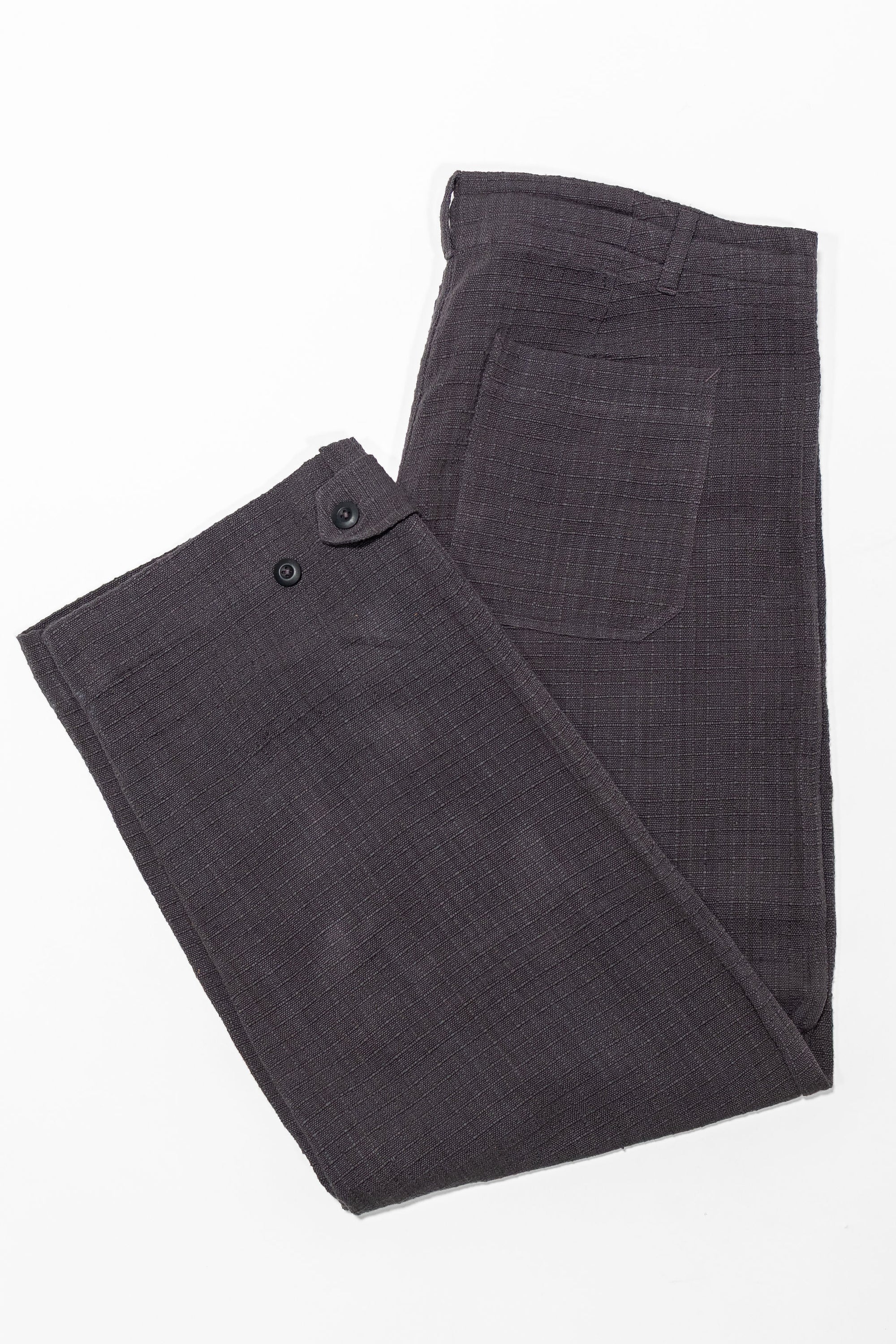 Indi + Ash Raka Pant - Handwoven Ripstop Smoke