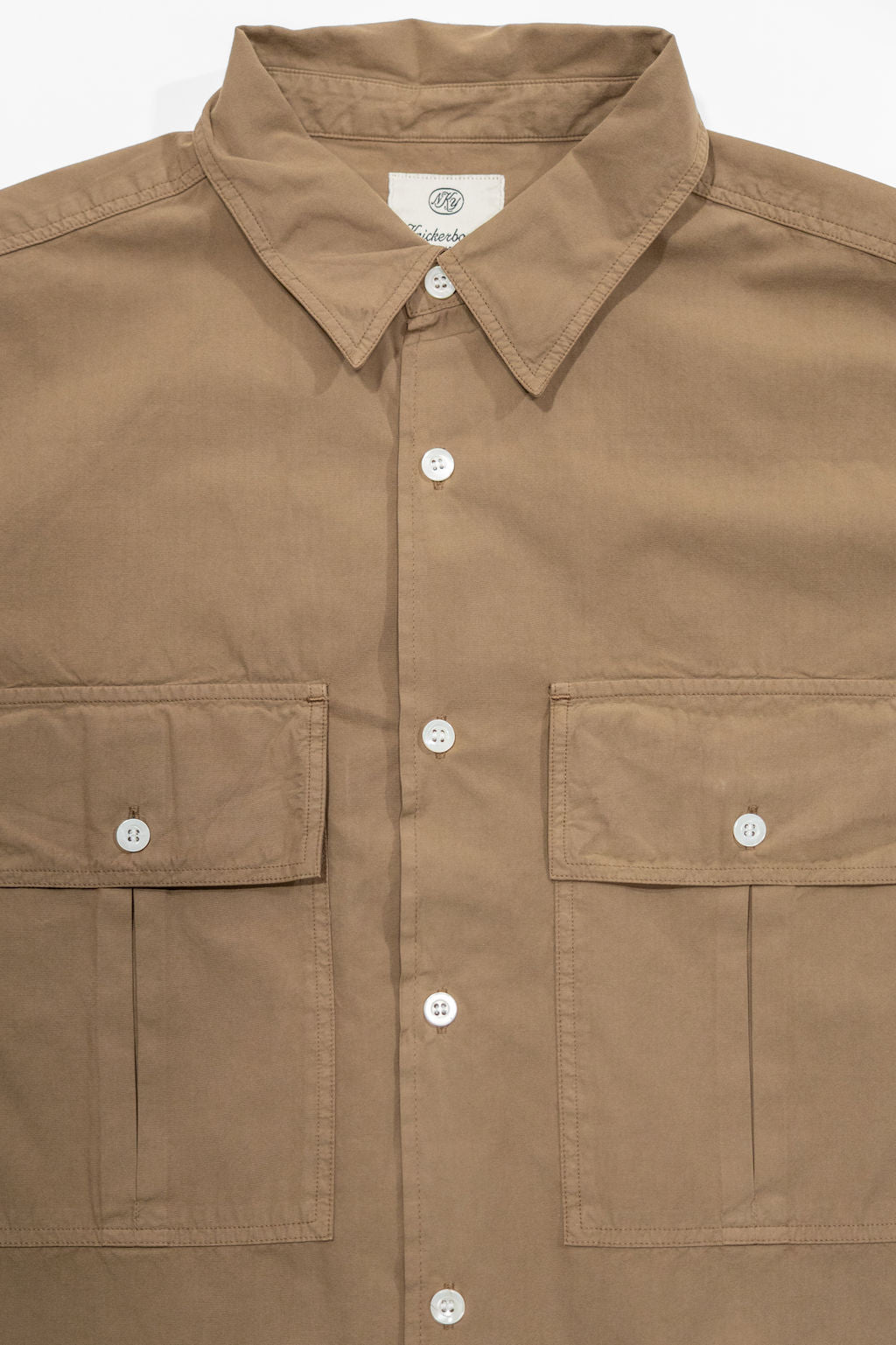 Knickerbocker Atlas Cotton Poplin Shirt - Loden Brown