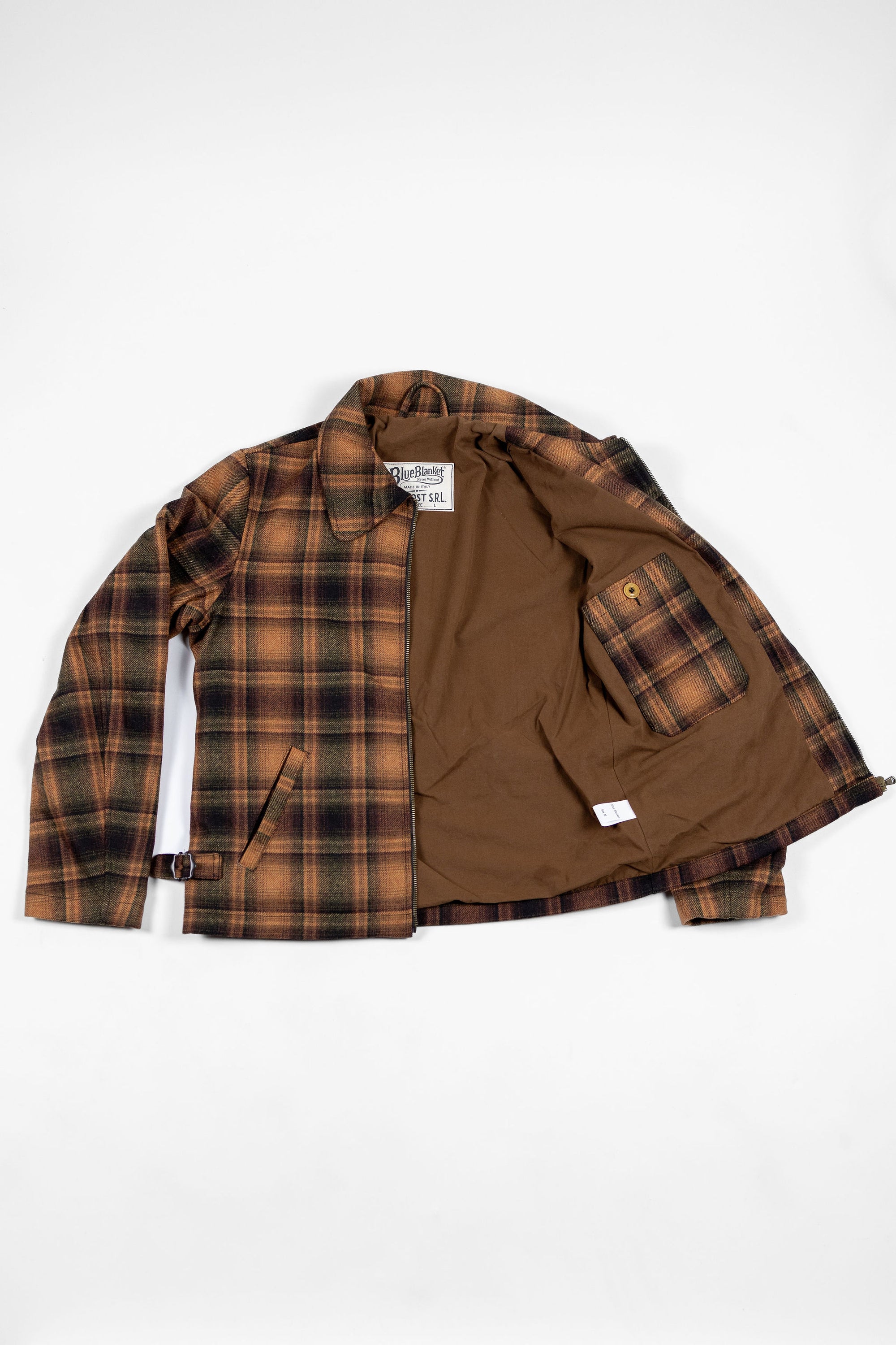 Blue Blanket J45 IT173 Half Belt Italian Flannel Jacket
