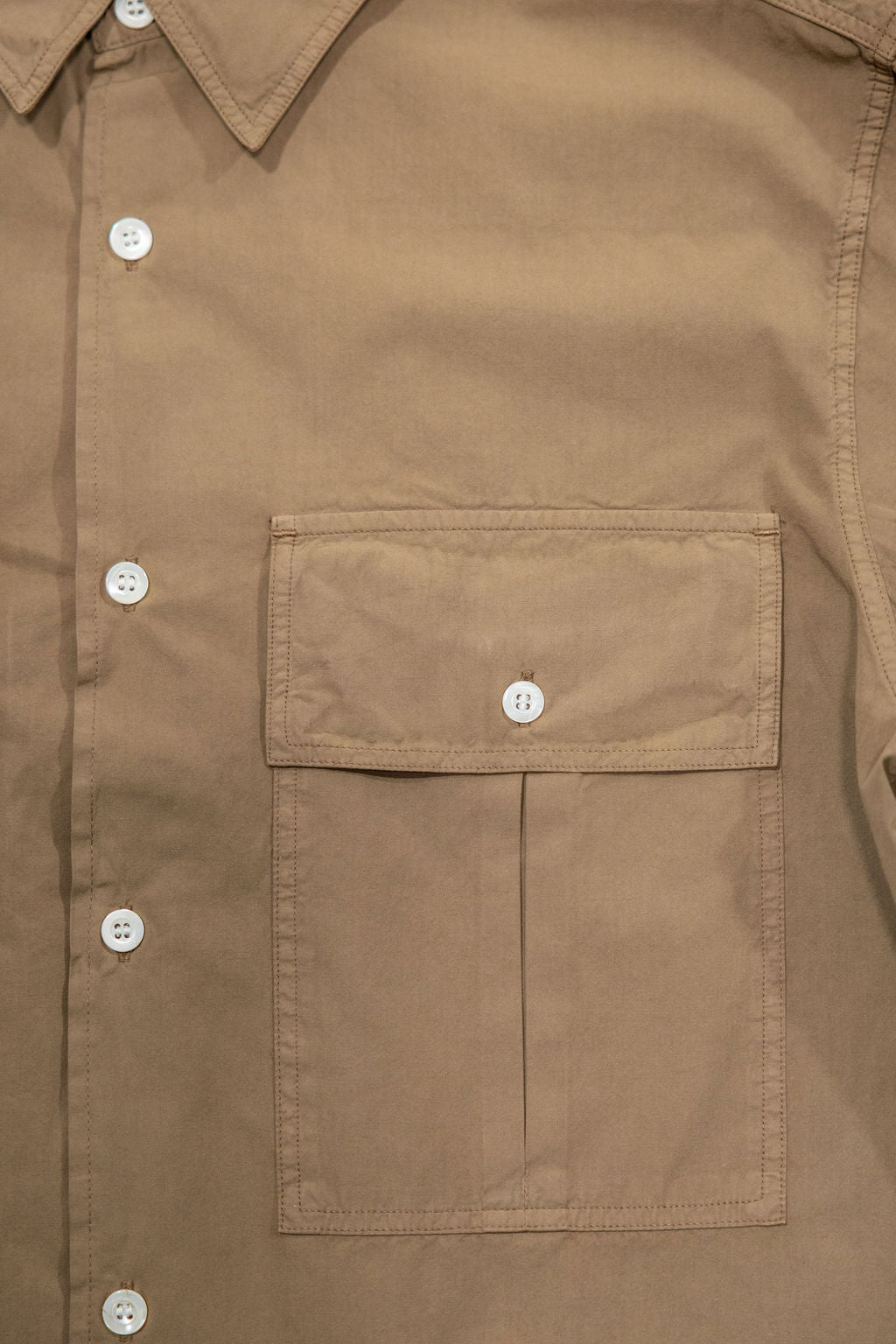 Knickerbocker Atlas Cotton Poplin Shirt - Loden Brown