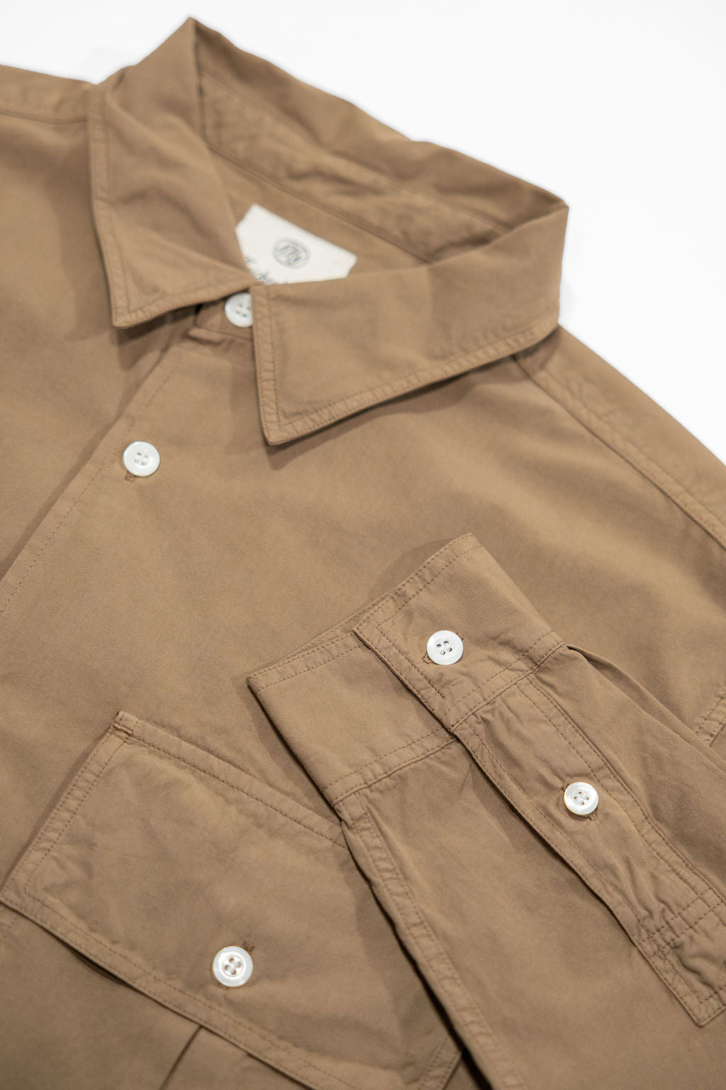 Knickerbocker Atlas Cotton Poplin Shirt - Loden Brown