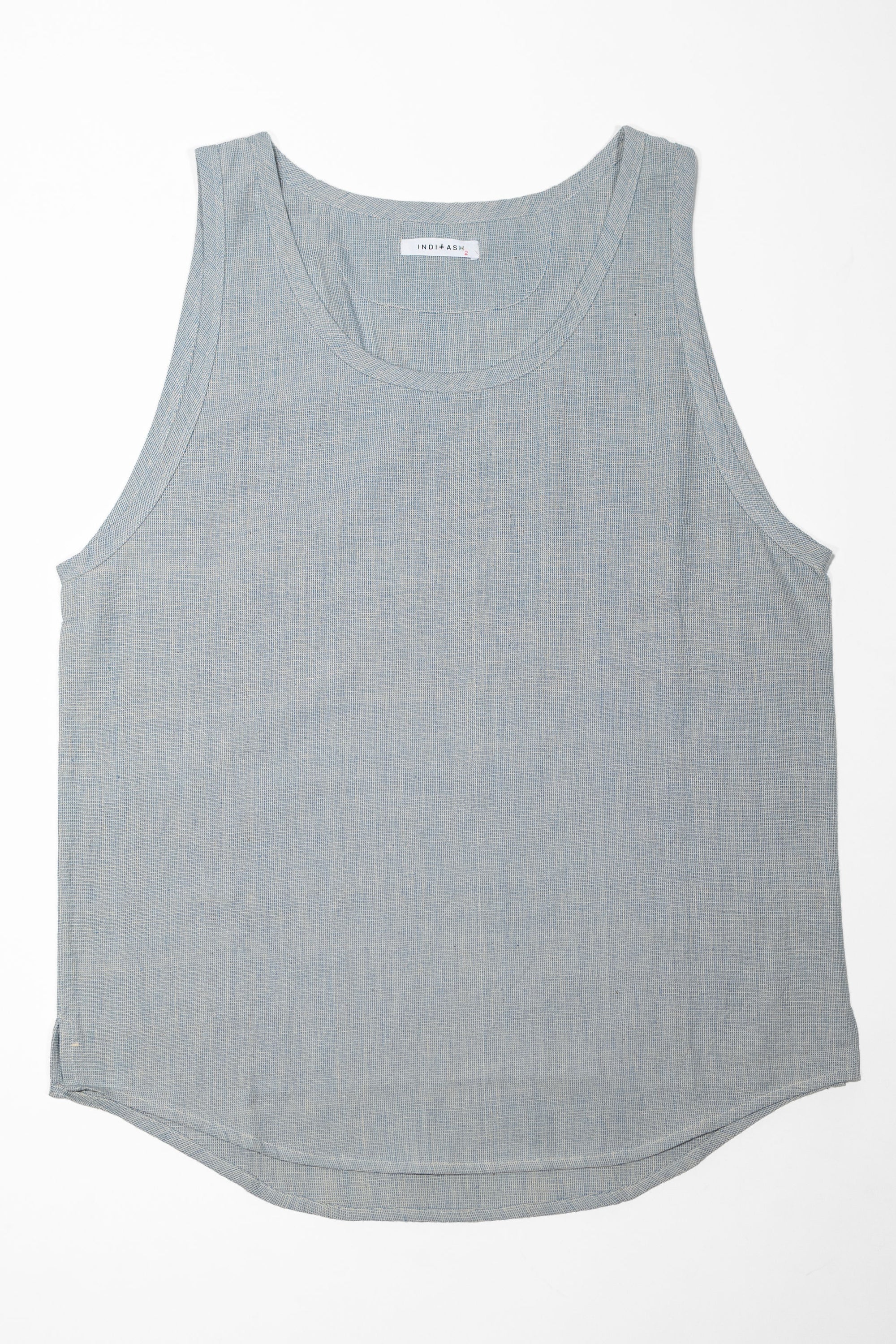 Indi + Ash Ripley Tank Handwoven Kala Cotton -Indigo/Natural